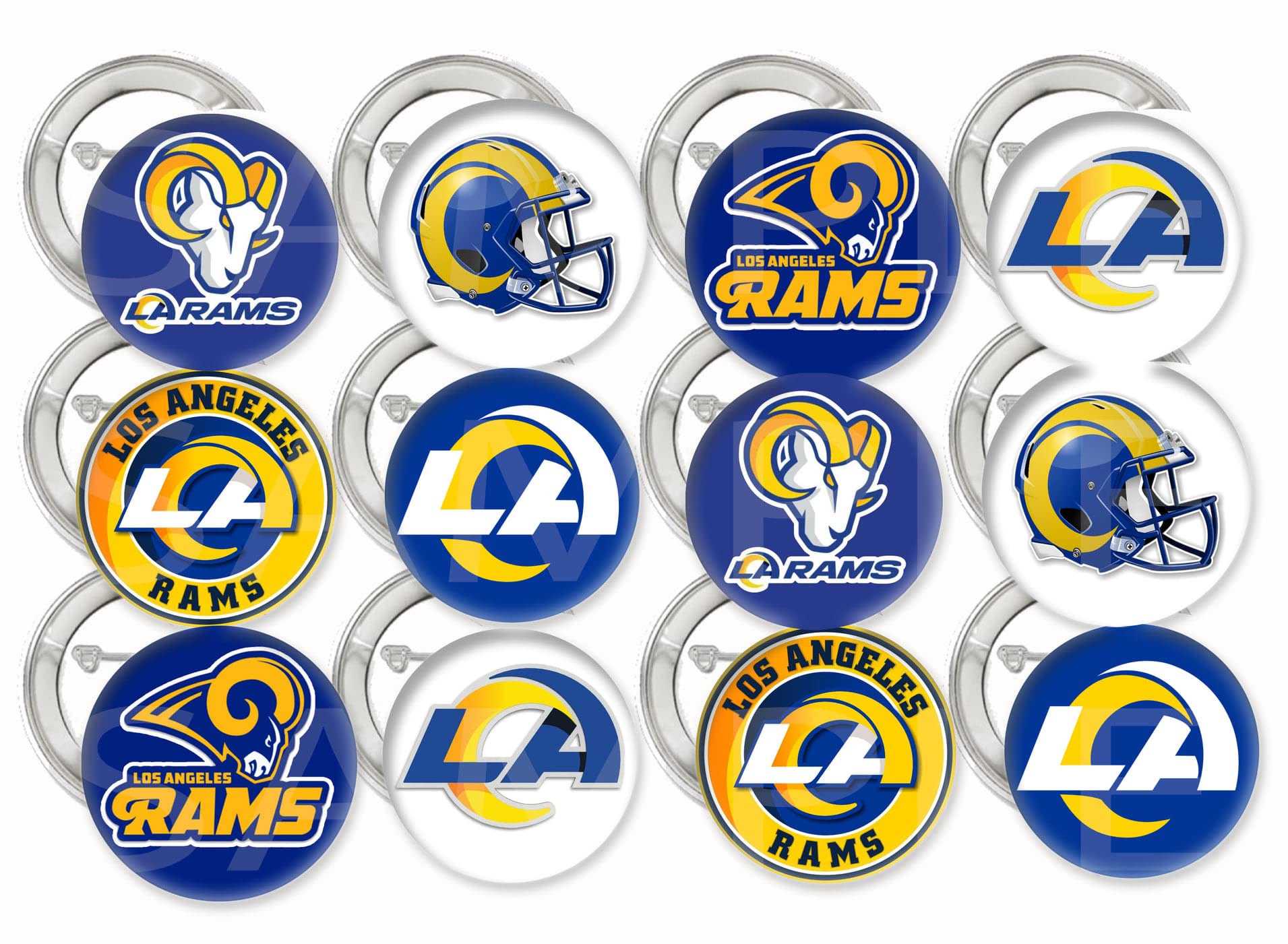 2.25" Metal Pinback Button"Rams" Party Favor Supplies Decorations Collectible-12pc