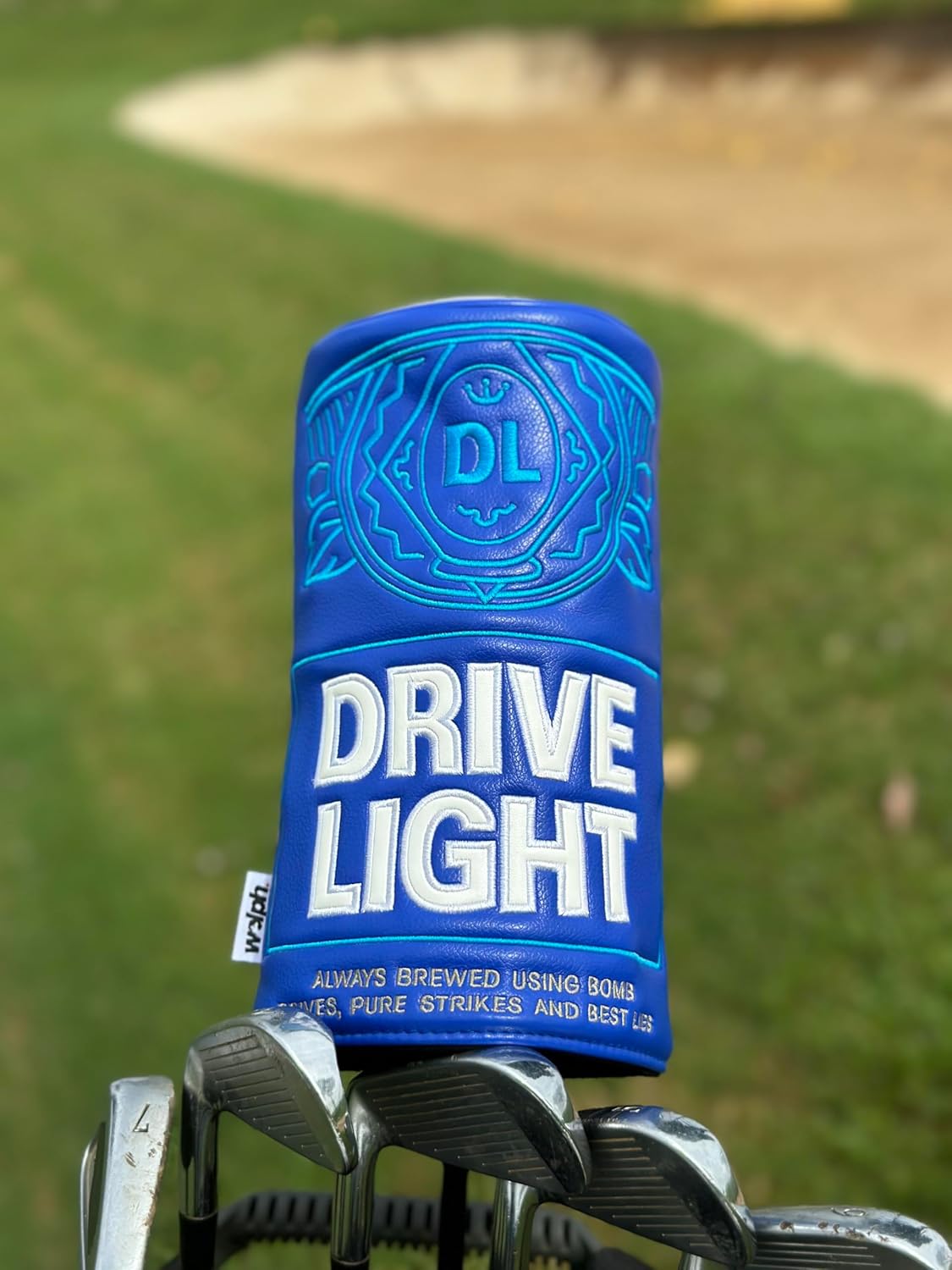 Wolph Drive Light Golf Driver Head Covers - Funny Driver Headcover - Premium Leather - Animal Golf Club Covers - Golf Accessories for Men and Women, Fits Any Size.