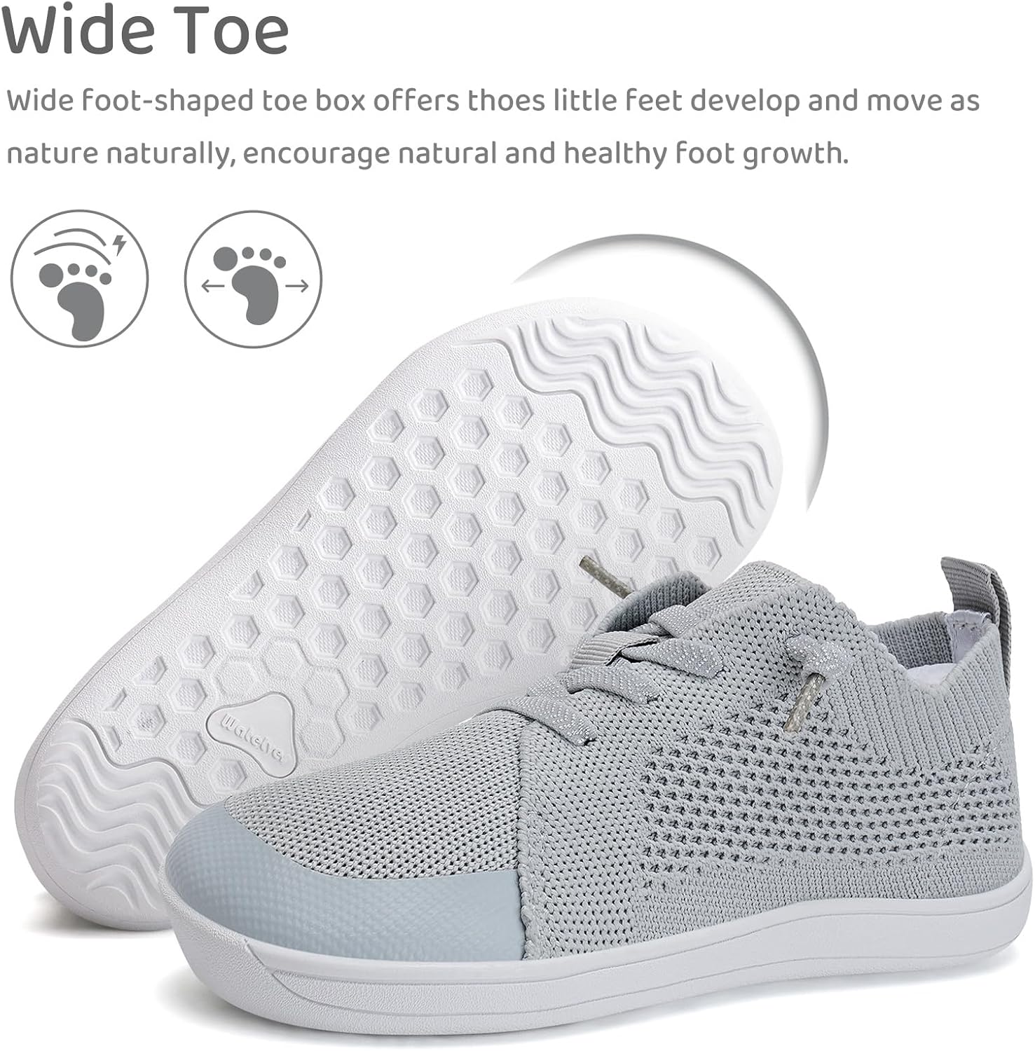 WateLves Toddler Little Kids Wide Barefoot Shoes Boys Girls Minimalist Sneakers Lightweight Breathable Walking Shoes | Naturally Splay | Flexible Fit - Image 4