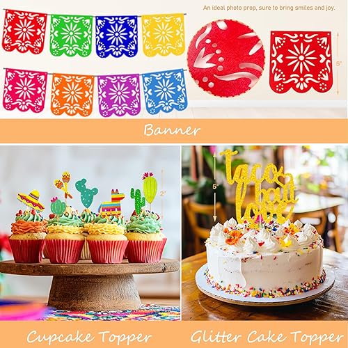 Miniatura 4 de 128 piezas de decoraciones de amor de taco, temática mexicana de Fiesec de compromiso, despedida de soltera, decoración de telón de fondo, globo,