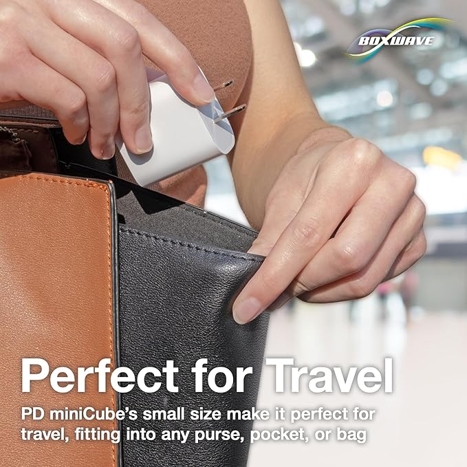 Cargador BoxWave PD miniCube 20W USB-C Blanco Compatible Lenovo Tab M10 miniatura 8