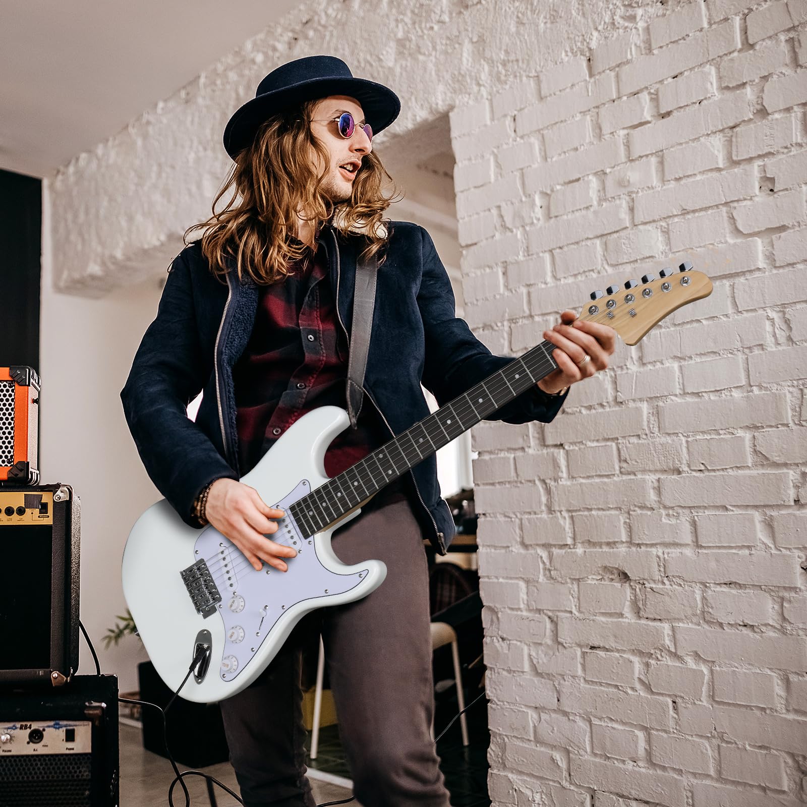 Ktaxon 39-calowa gitara elektryczna solidny korpus zestaw dla