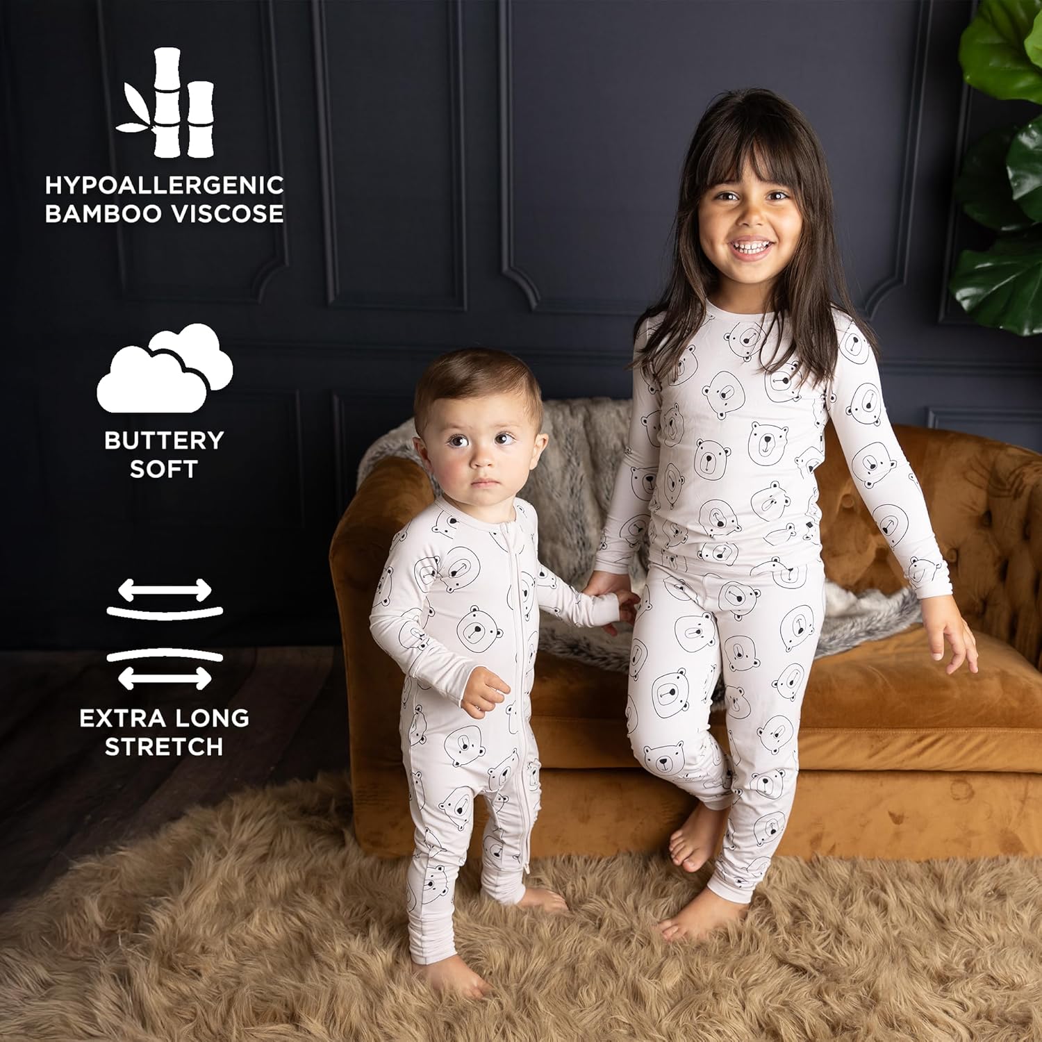 LittleHippo Two-Piece Pajama Set for Boys and Girls, Soft Spandex & Bamboo Viscose, Snug Fit Pajamas, Toddlers, Kids - Image 4