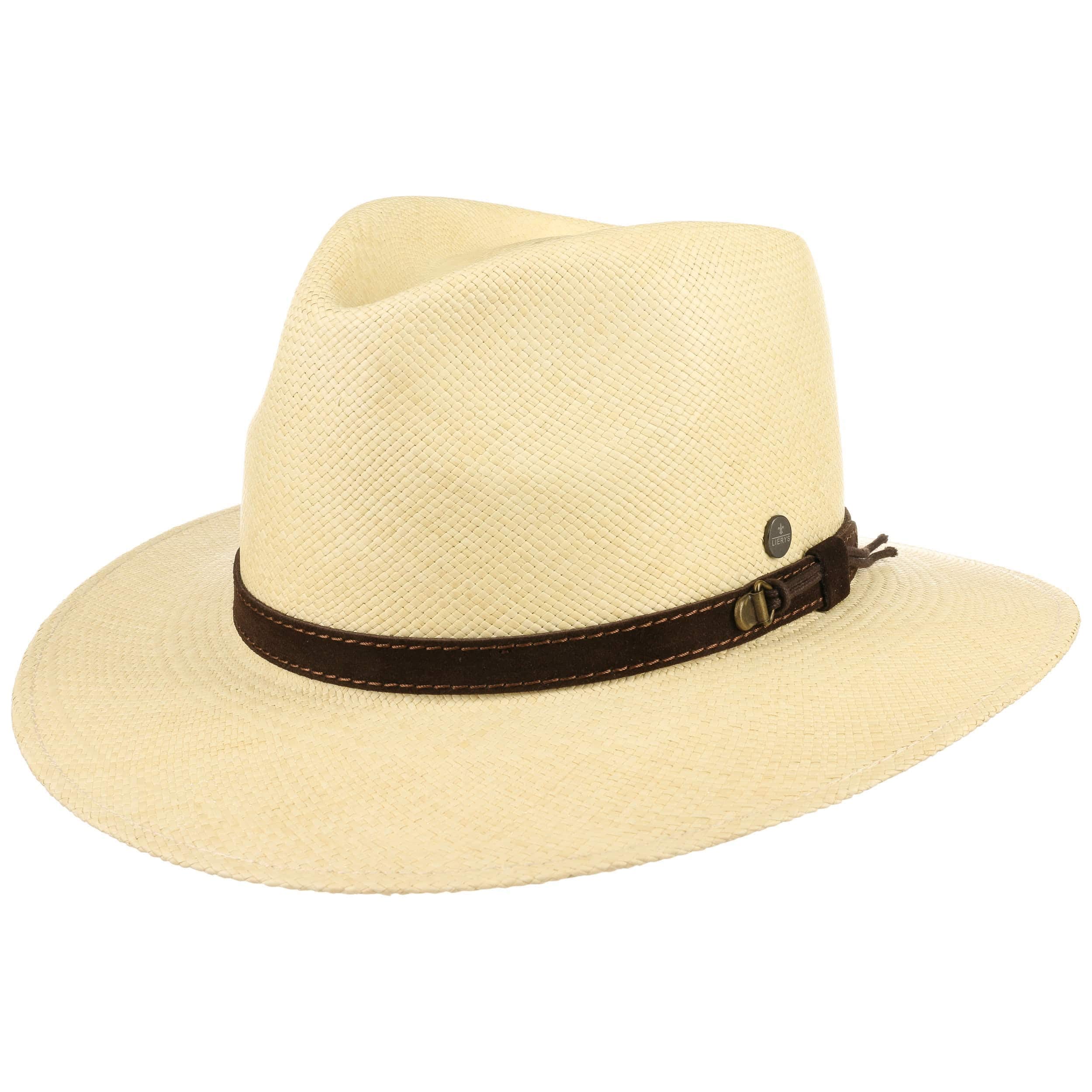Lierys Traveller Straw Panama Hat with Leather Band Men Summer
