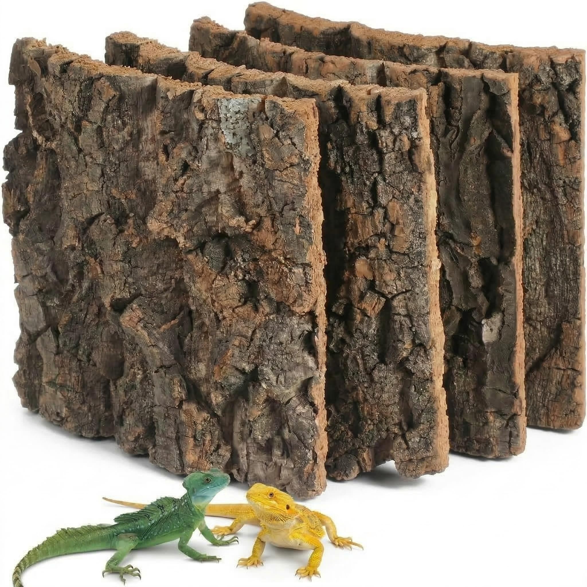 Écorce de liège pour reptile évitez le stress des vitres nues