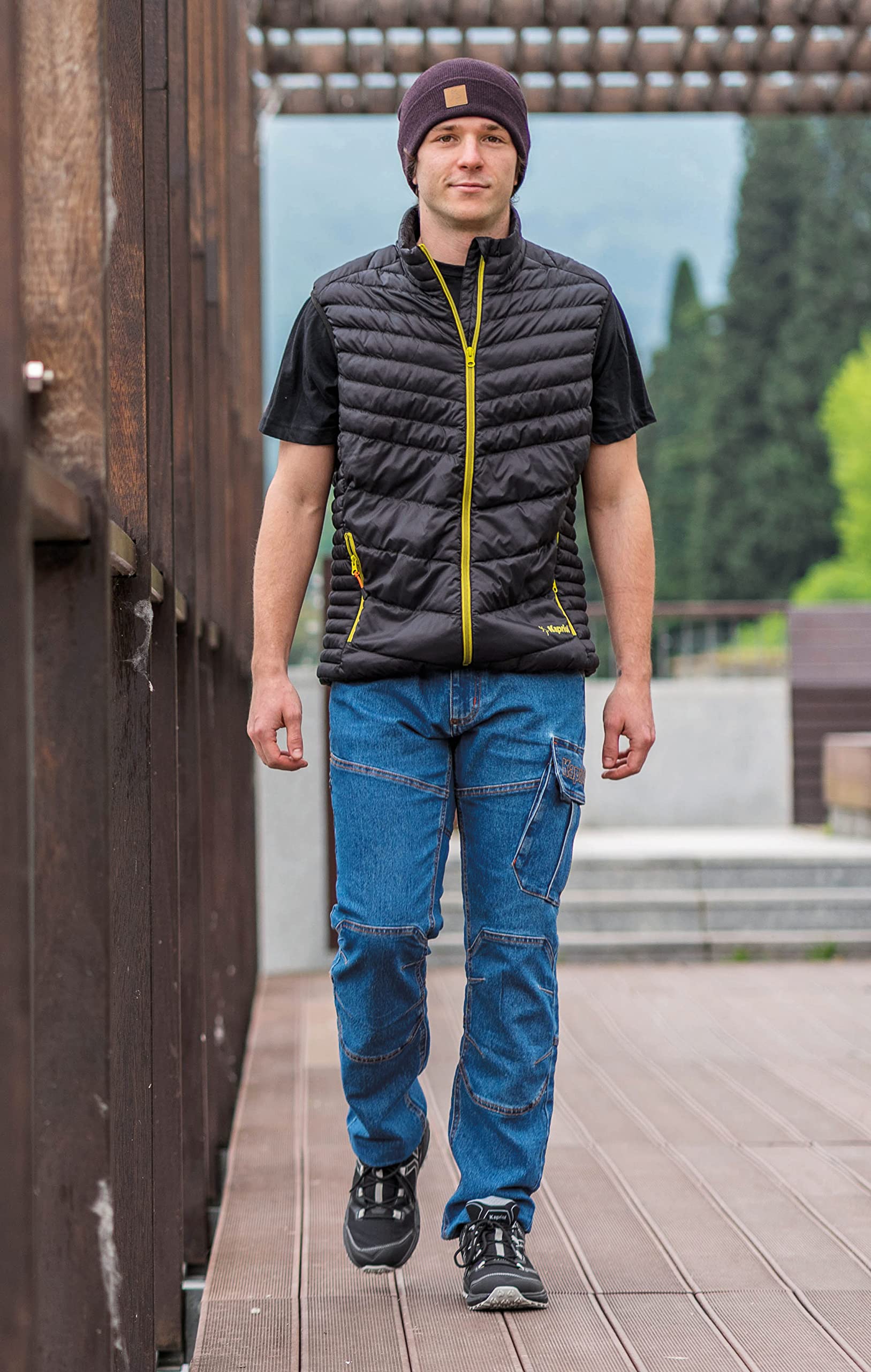 KAPRIOL Nimes Jeans da Lavoro e Tempo Libero Resistenti Confortevoli Slimfit