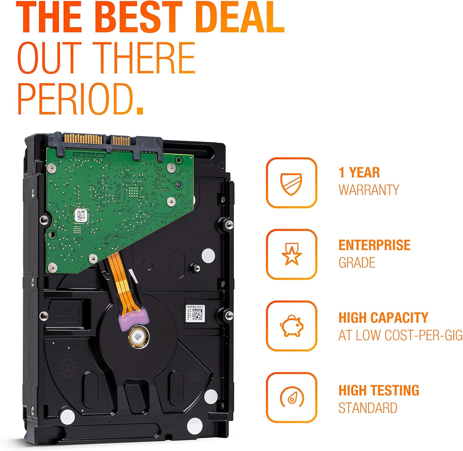 Seagate Barracuda ST5000DM000 5TB 3.5-Inch Internal Hard Drive, SATA, 5900 Rpm, 128 Mb Buffer (Renewed)