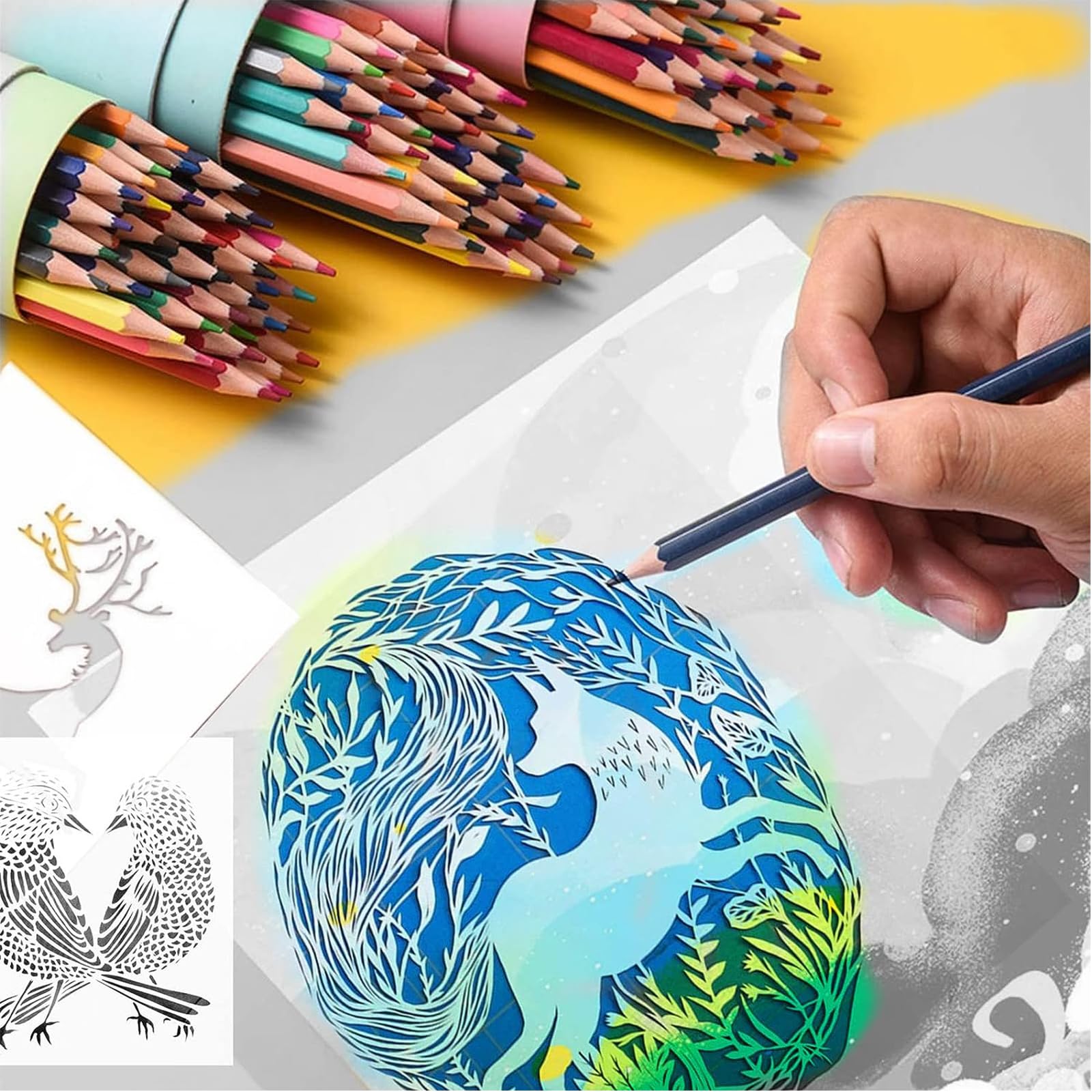 15 sztuk pustych szablonów, puste arkusze szablonów, przezroczyste 30,5 x 30,5 cm, folia szablonowa, szablon do samodzielnego wykonania, przezroczyste