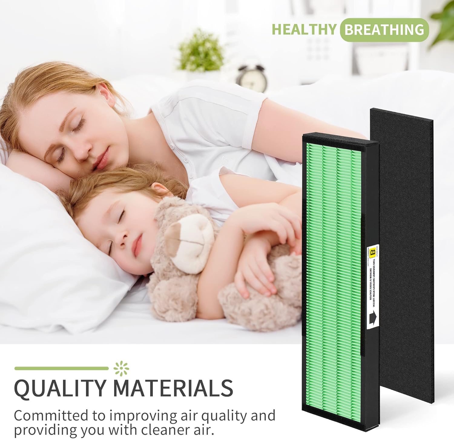 [Upgraded] Nisreen AC4825 HEPA Filter B Replacement Compatible with Guardian Filter B for Improving Moist Conditions, for Models AC4825E AC4850PT AC4900CA, 4 H13 HEPA and 4 Pre-Filters