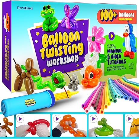 Balloon Animal Twisting Kit with Pump: Creative Crafting for Kids