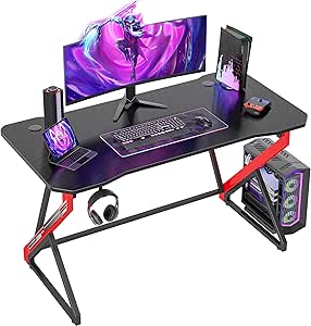 BEXEVUE Gaming Desk - 120 cm Ergonomic Computer Desk Esport Gamer Table ...