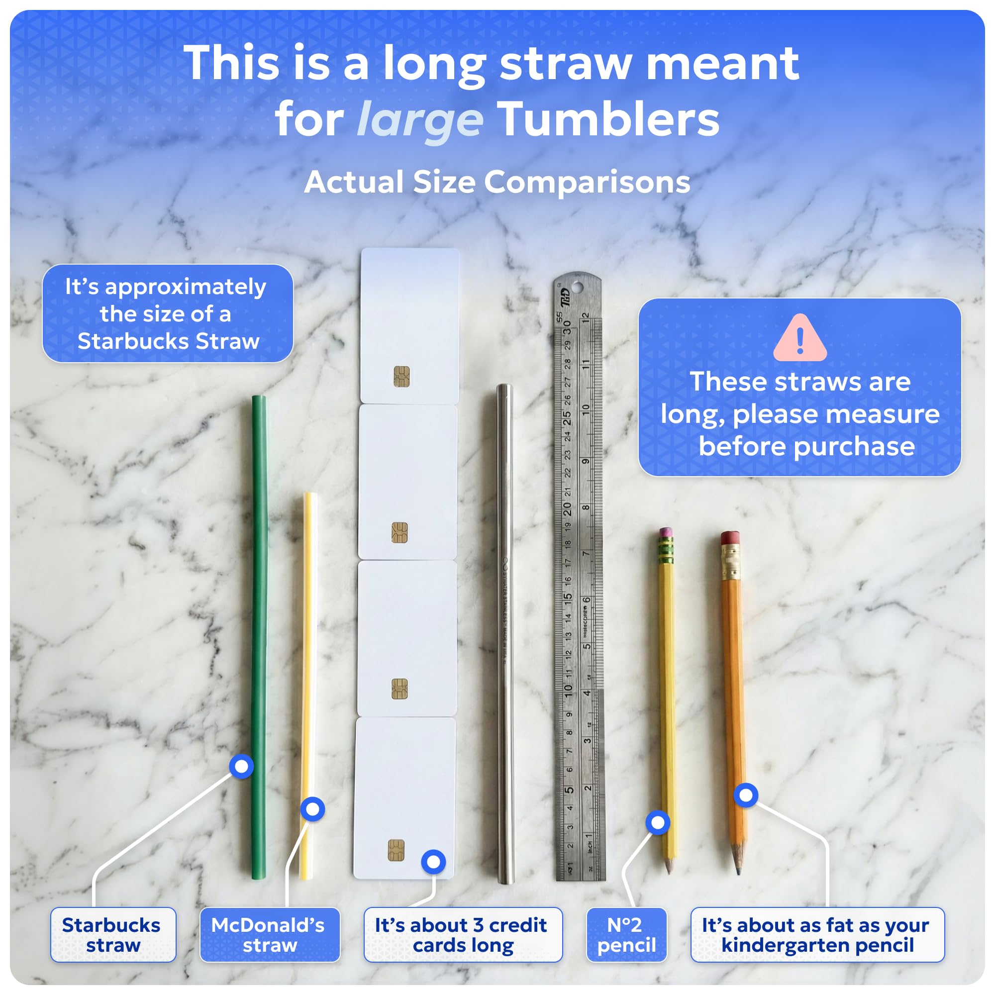 Snapklik.com : Made In USA Bywater Stainless Steel 10.5 Inch Straw Set ...