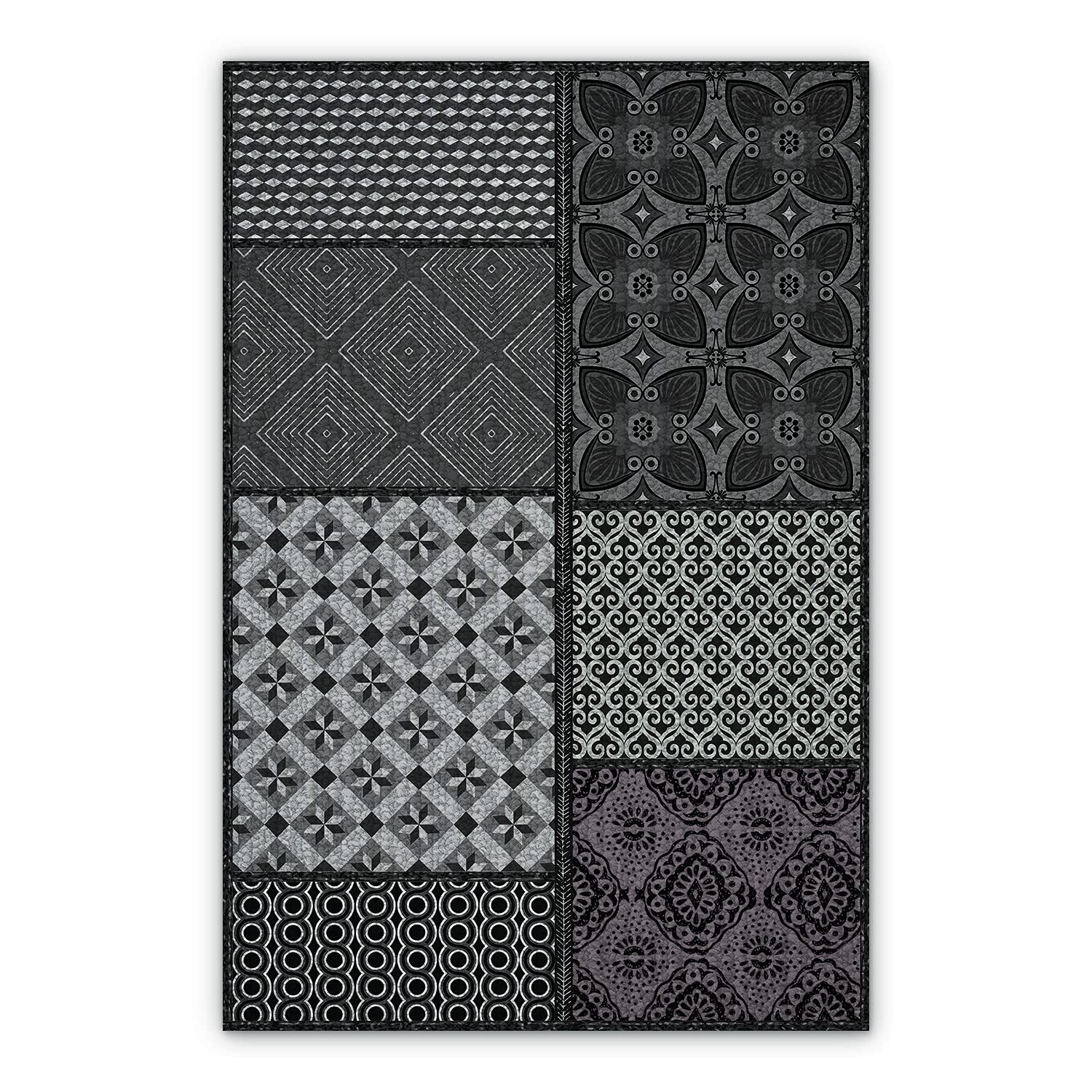 Tapis en vinyle de cuisine de style patchwork pour sublimer votre salle à manger