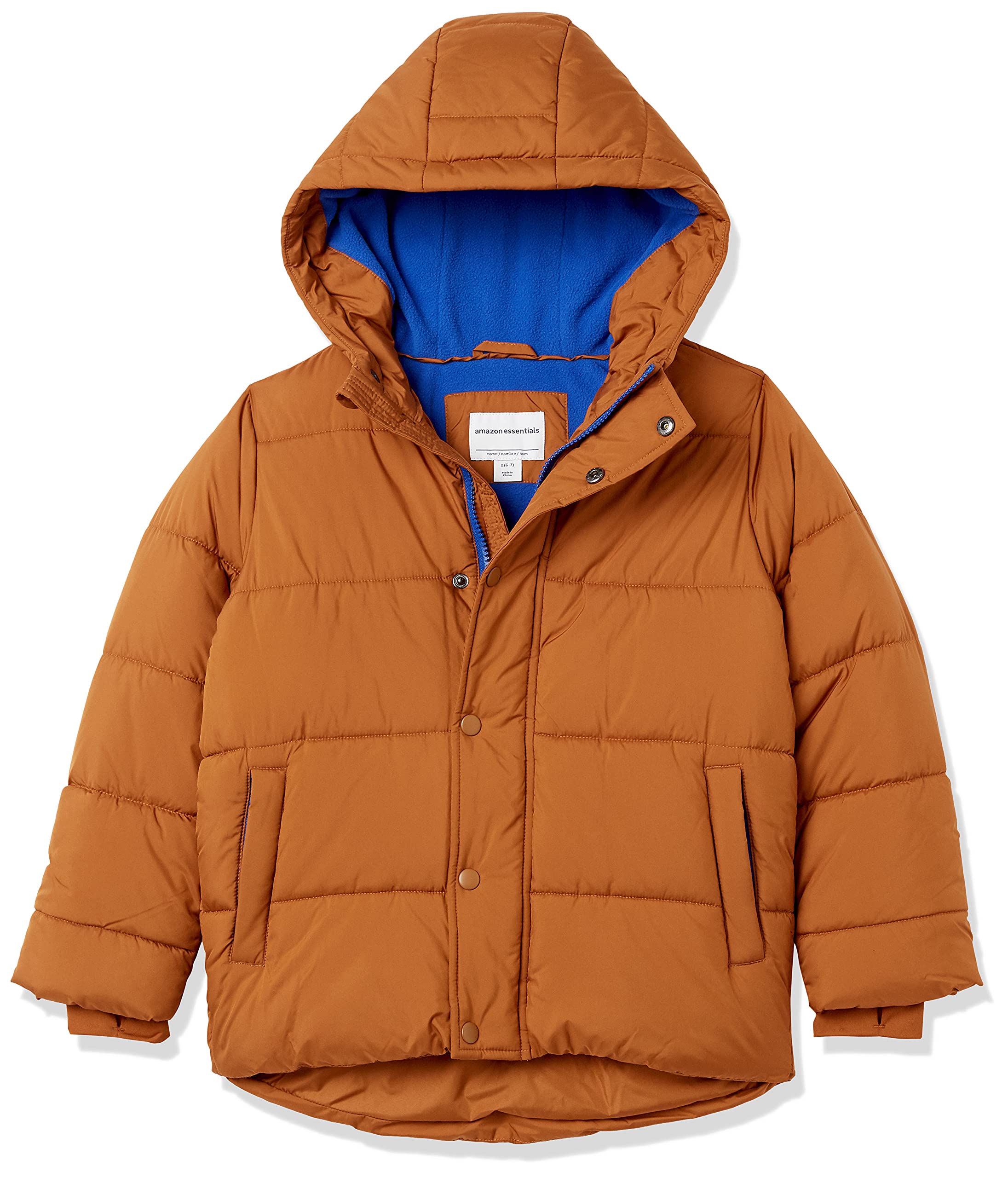 Amazon Essentials Babies, Toddlers, and Boys' Heavyweight Hooded Puffer Jacket