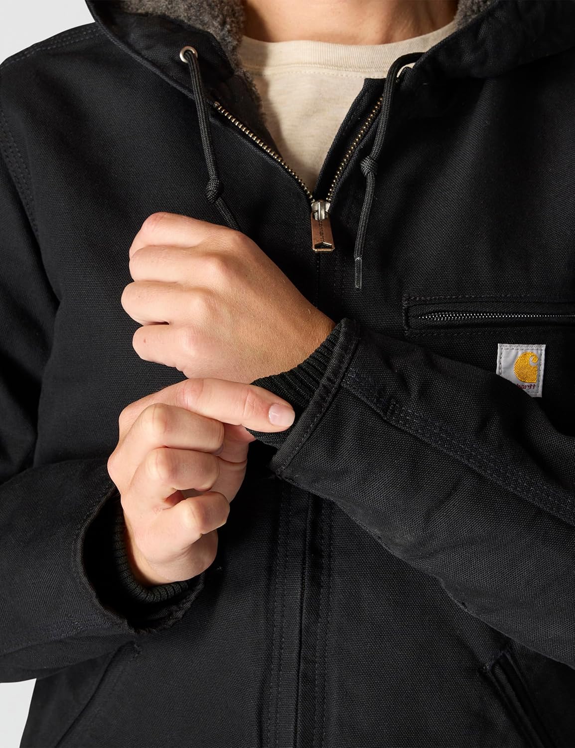 Carhartt Women's Loose Fit Washed Duck Sherpa Lined Jacket - Image 5