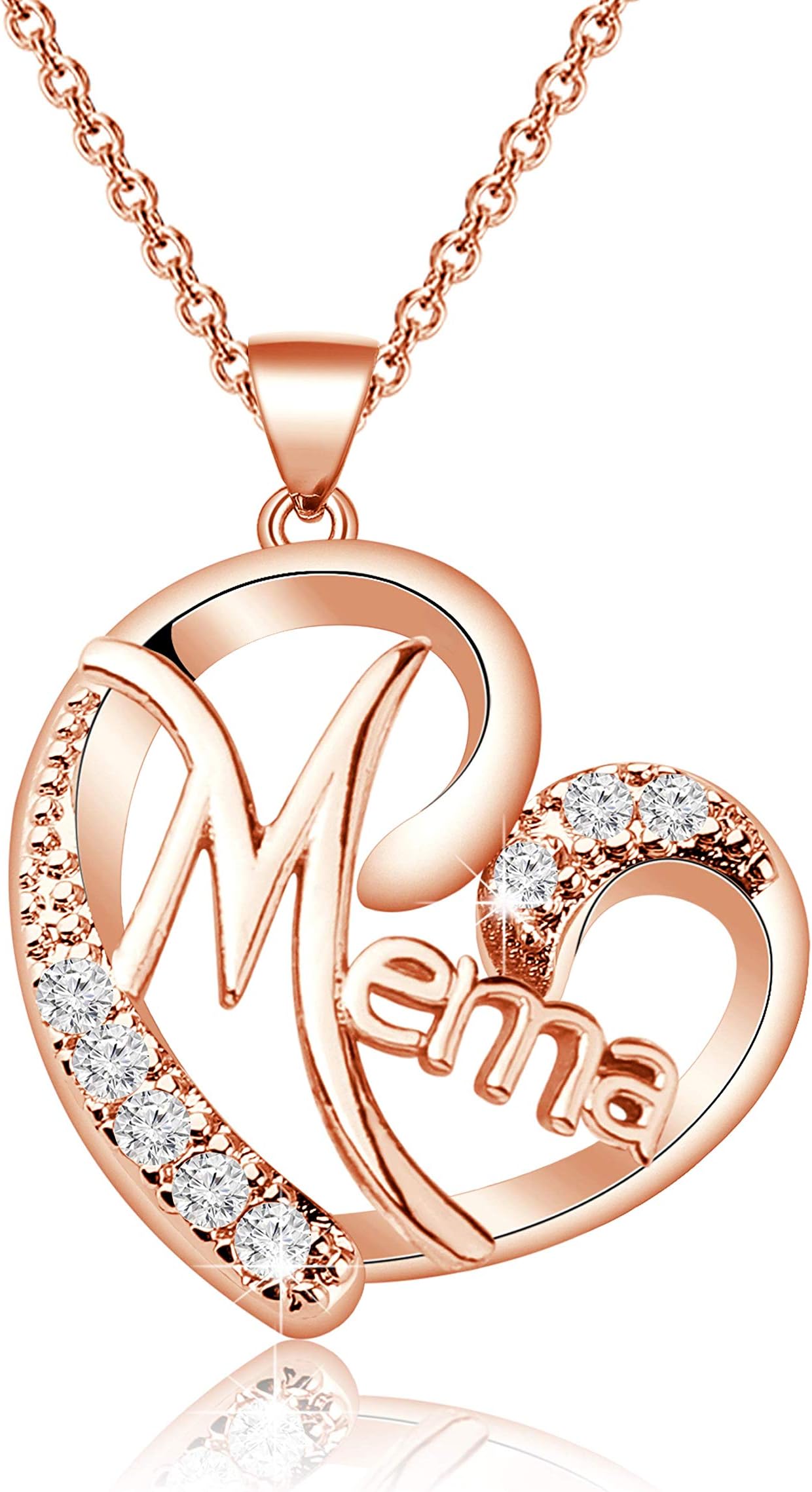 TIIMGMema Necklace Grandma Gifts Best Mema Gifts Mothers Day Gift Gift for mema