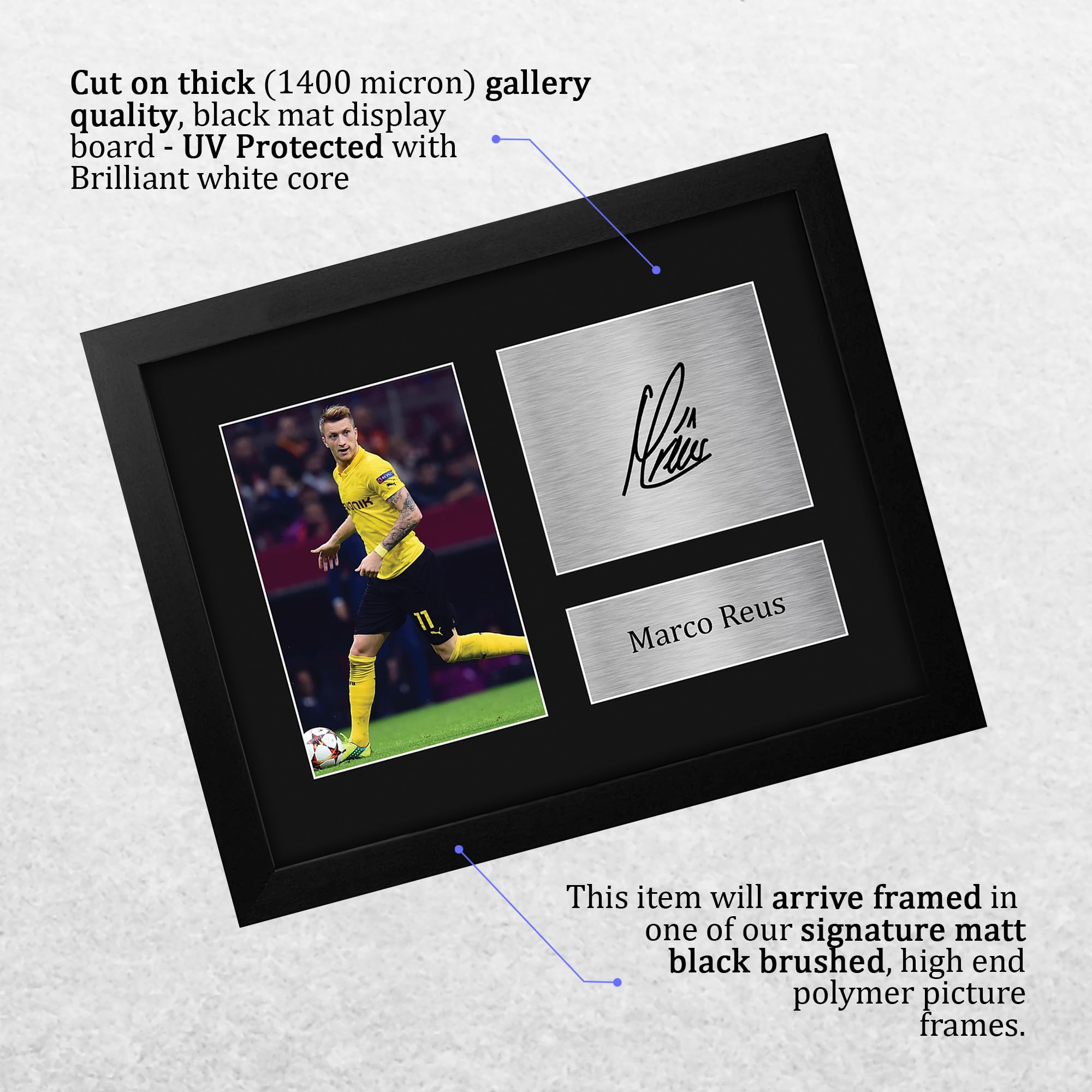 Amazon.com: HWC Trading Marco Reus Dortmund Framed Gifts Printed