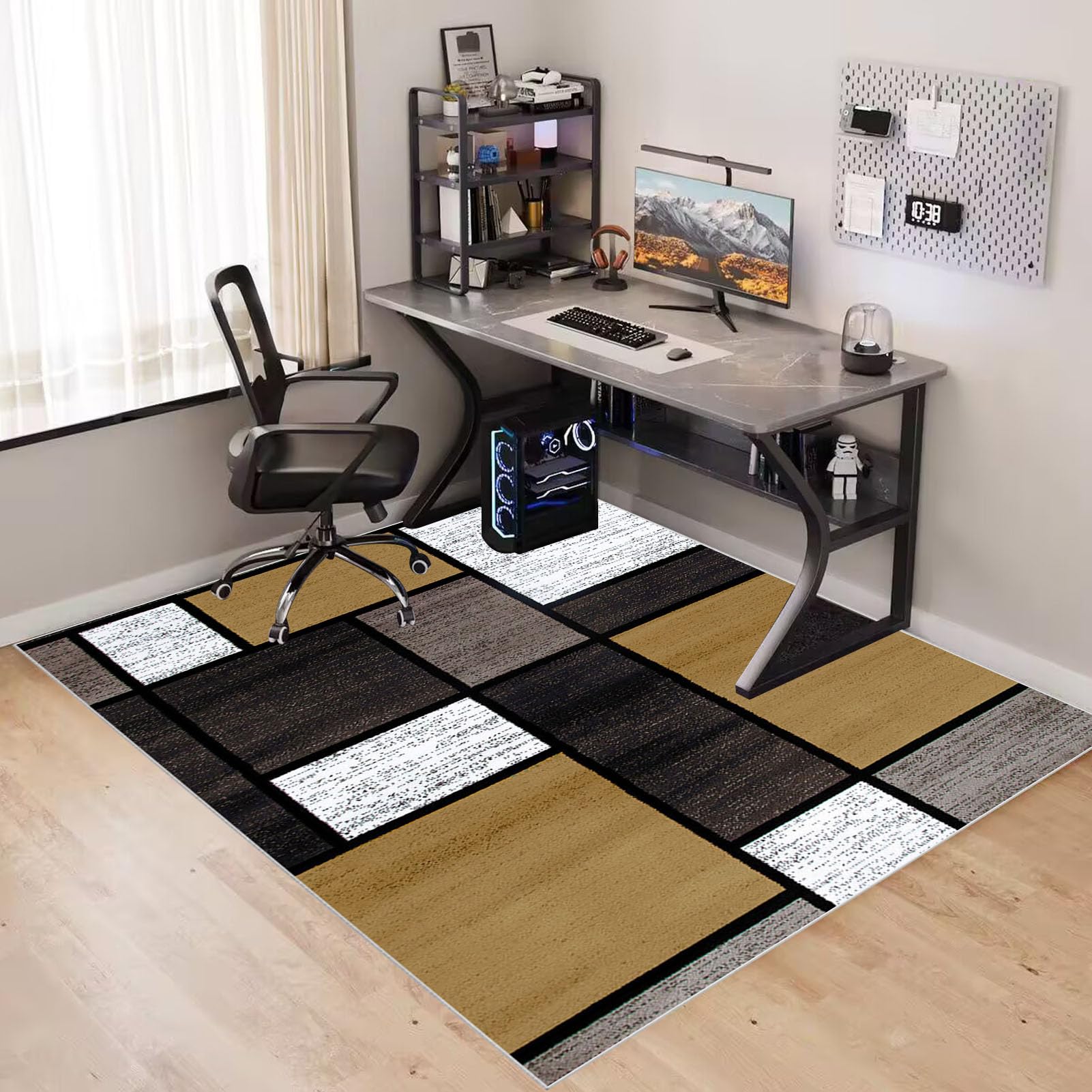 Office Tappeto Salvapavimento Per Protezione Parquet E Pavimenti Duri, 70 X 100 Cm Tappeto Sedia - 3