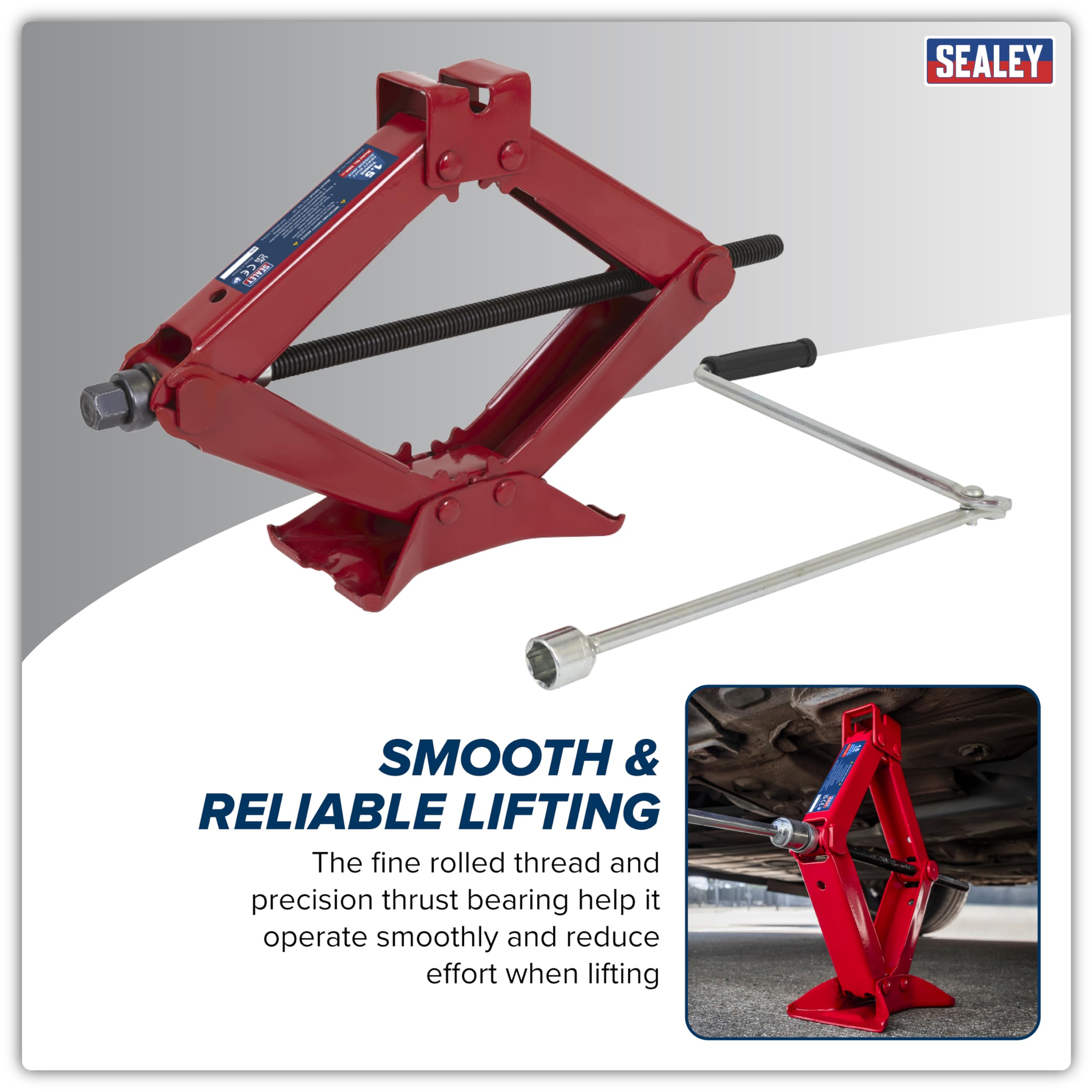 Sealey 58M Scissor Jack Heavy-duty 1.5tonne Tuv/gs Approved