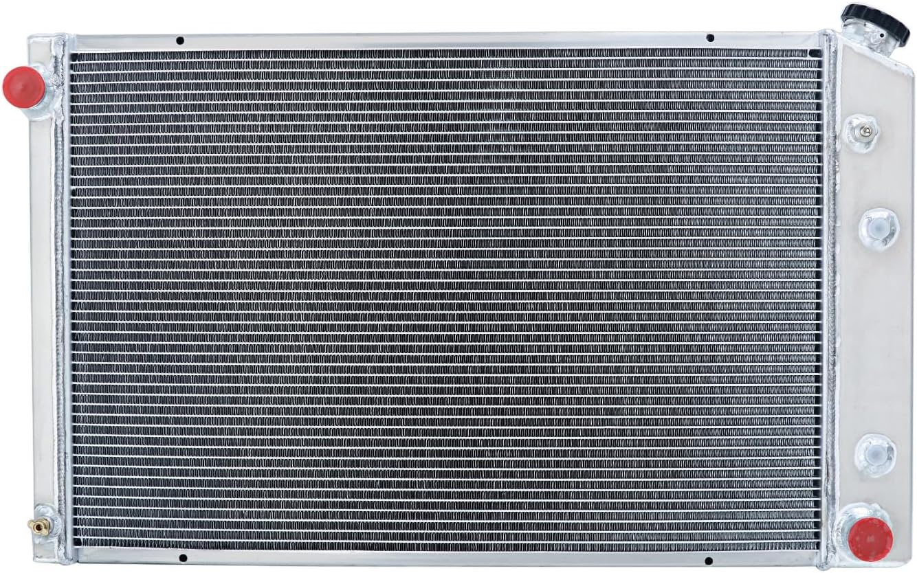 3 Row Aluminum Radiator Shroud Fan For 1973-1993 Chevy C/K/P 10 20 30 Pickup Suburban Blazer GMC P35 P3500 Van C/R 1500 2500 3500 74 75 76 77 78 79 80 81 82 83 84 85 86 87 88 89 90 91 92 93