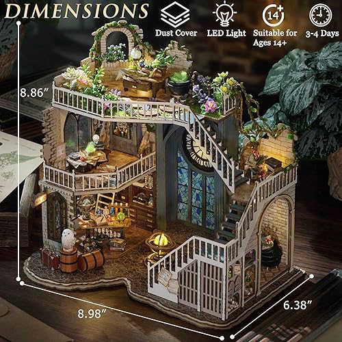 Miniatura 4 de TuKIIE Kit de muebles de casa de muñecas en miniatura, inspirado en Vinstage, a escala 124, accesorios para casa de muñecas de madera, a prueba de