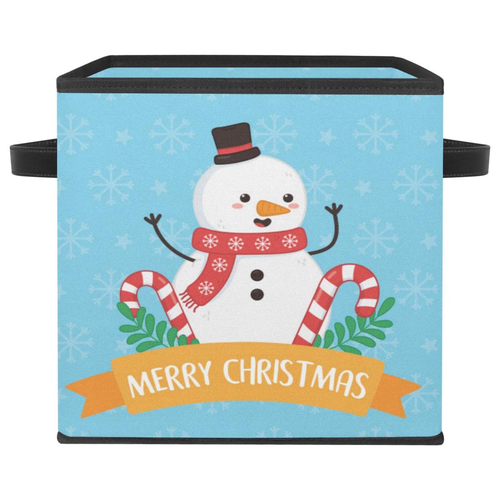 Boîte de rangement pliable Noël en tissu pour placards et chambre