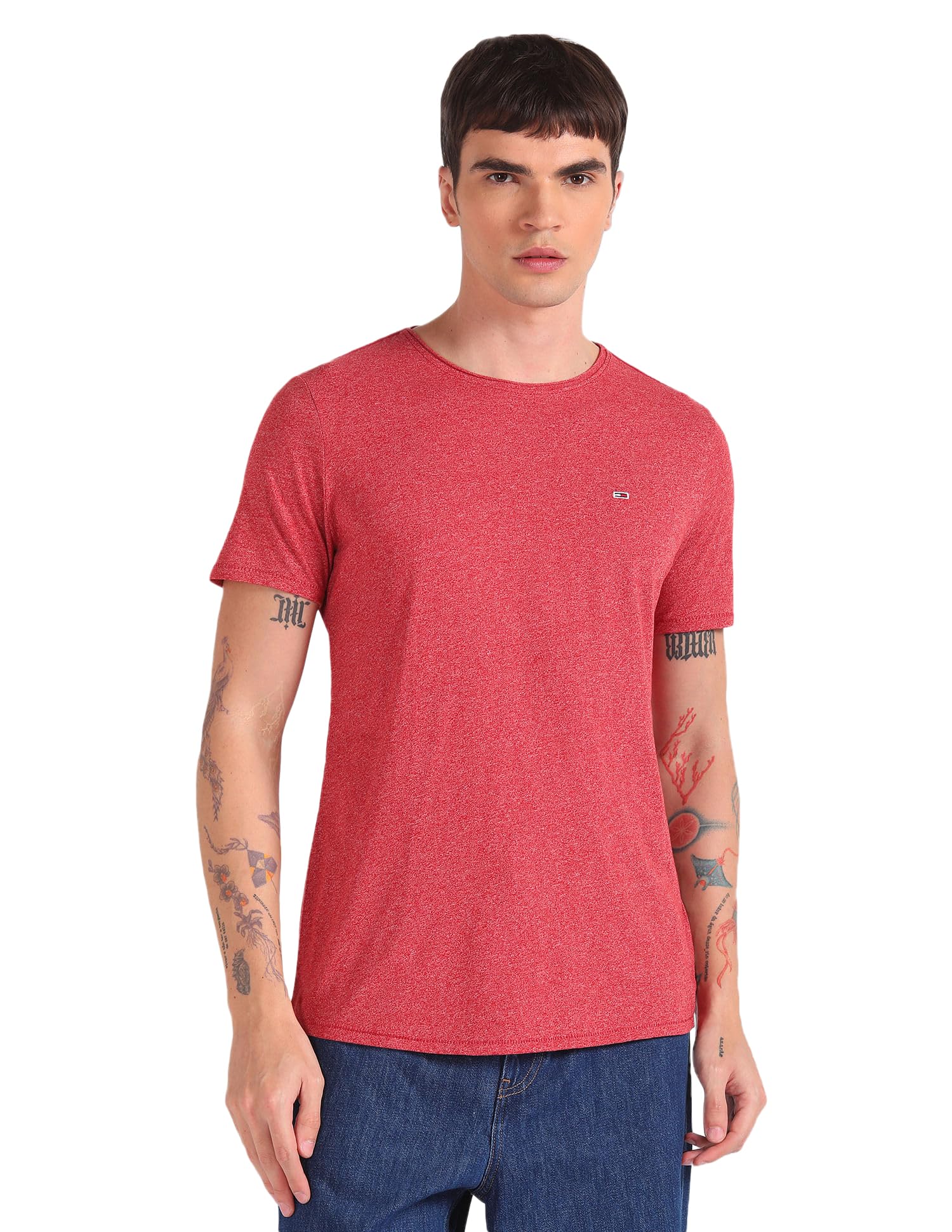tommy hilfiger Men's Cotton Solid Slim Fit T-Shirt-picture-40