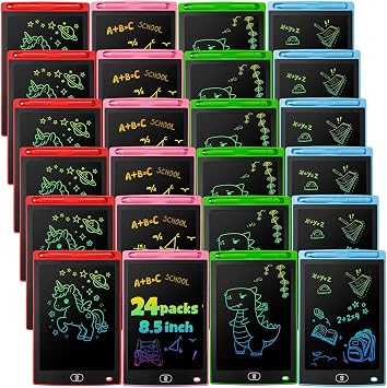 LCD Writing Tablet for Kids, 8.5 Inch Colorful Doodle Board Drawing Tablet for Kids, Educational Learning Toys, Christmas Birthday Gifts for Boys and Girls Aged 3-8 24