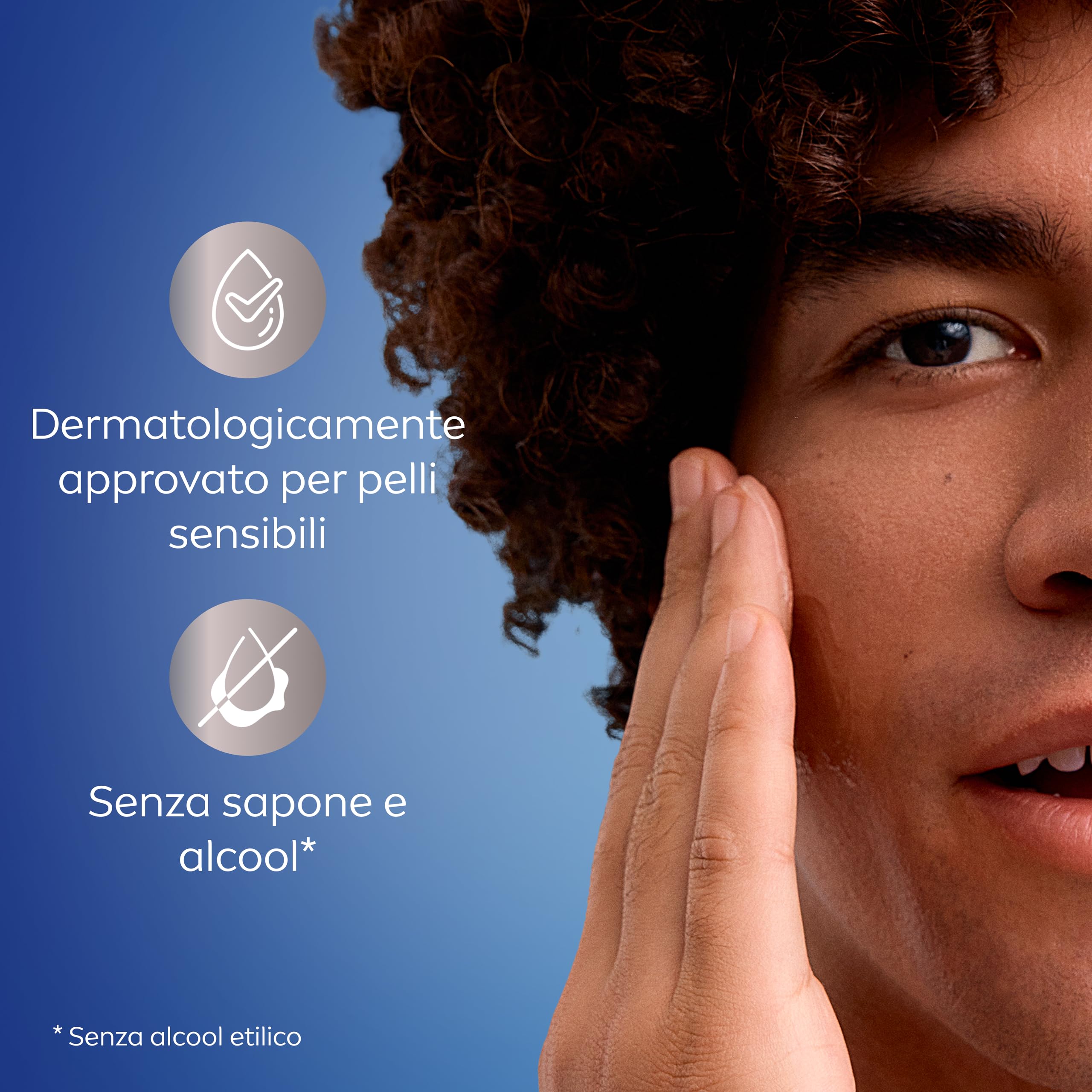 NIVEA MEN Sensitive Gel Detergente Viso XXL 150 ml, Detergente viso uomo in maxi formato per 5x protezione dalle irritazioni, Skincare uomo con Complesso VitaminPRO idratante per pelli sensibili