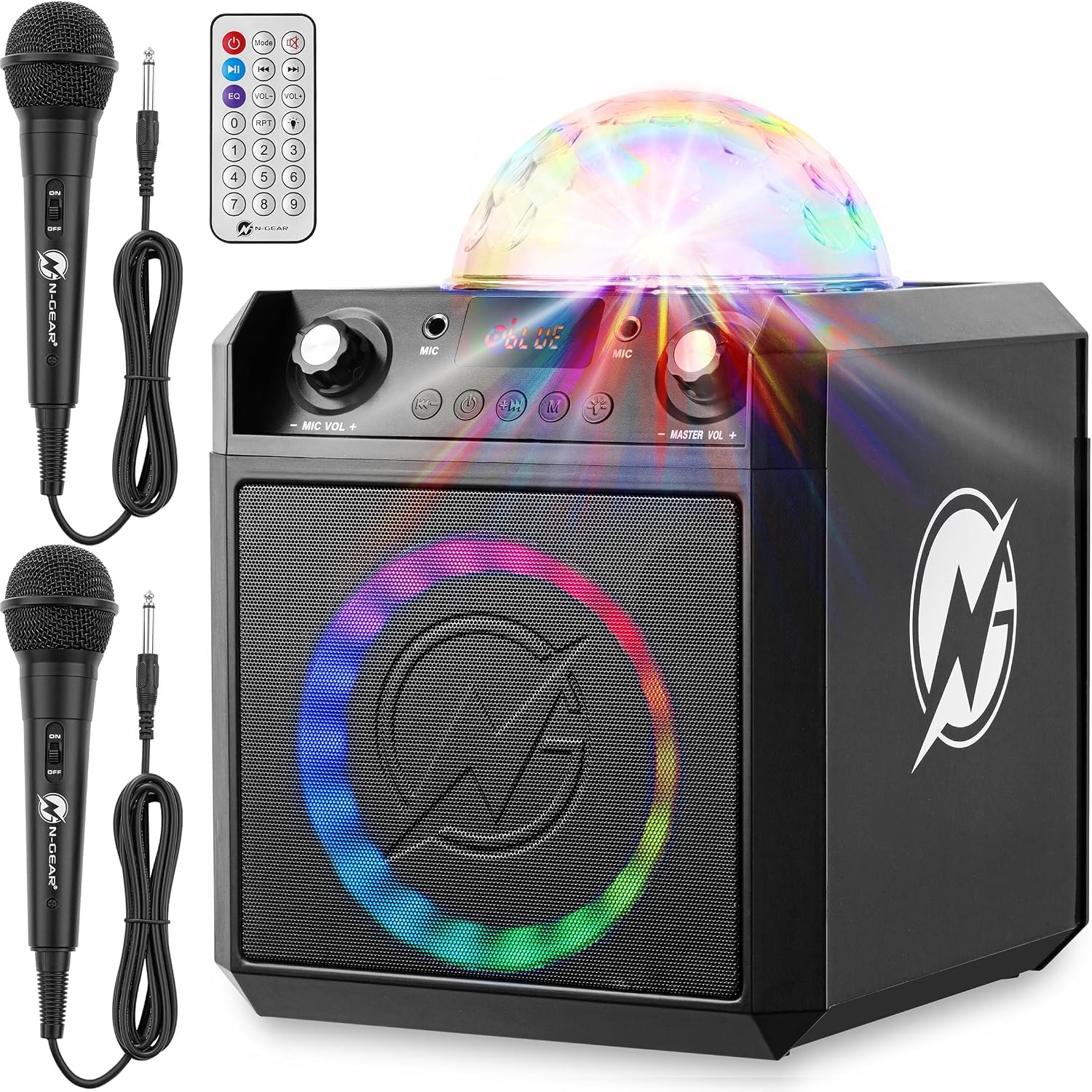 N-Gear Block Party 602 6 in / 15 cm Cassa Bluetooth Karaoke con 2 Microfoni