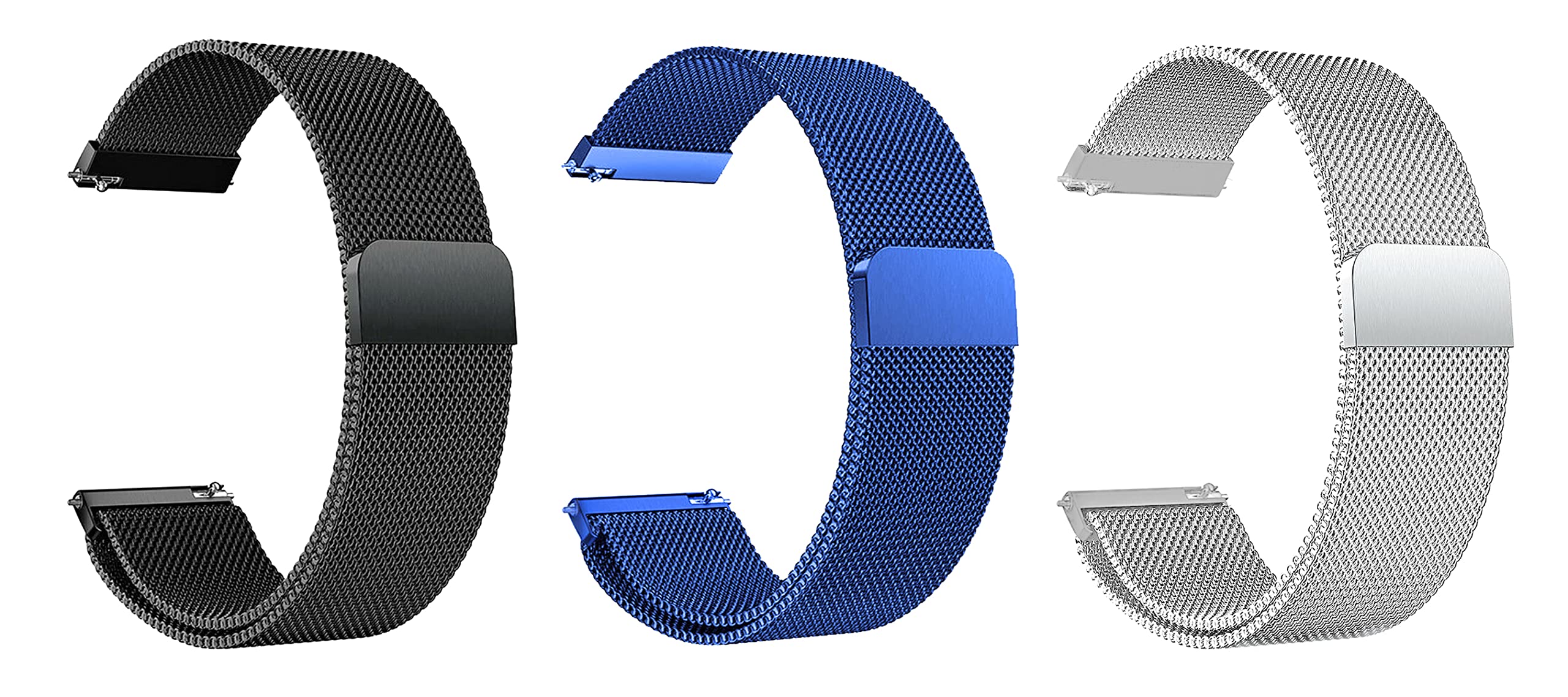 acm watch strap 20mm compatible with titan karishma nt1825km01 | combo pack magnetic metal chain belt band