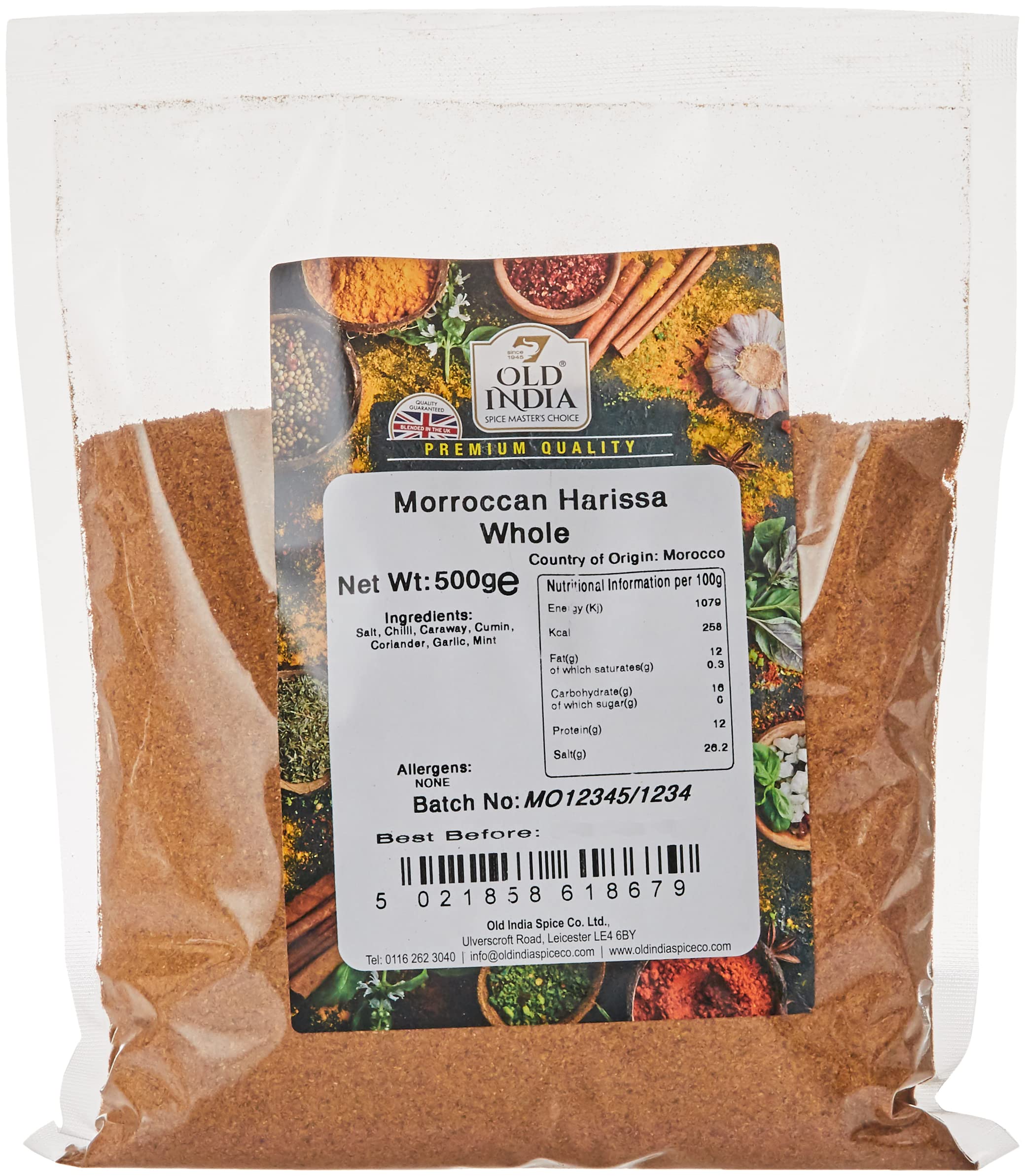Old India Morroccan Harissa Whole 500g