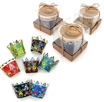 Bridal Shower Favors for Guest, 12 Set of Ceramic Succulent Pot in Kraft Box, Wedding Favors for Guests Bulk, Baby Shower Gifts Bulk, Beach Party Gift, live succulent does not include