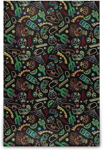 KLL Desert Colorful Elements Flannel Blanket All Season Use Plush Travel Blankets Warm Cozy Throws 60x90 Inches for Camping, Chair, Picnic Comfy