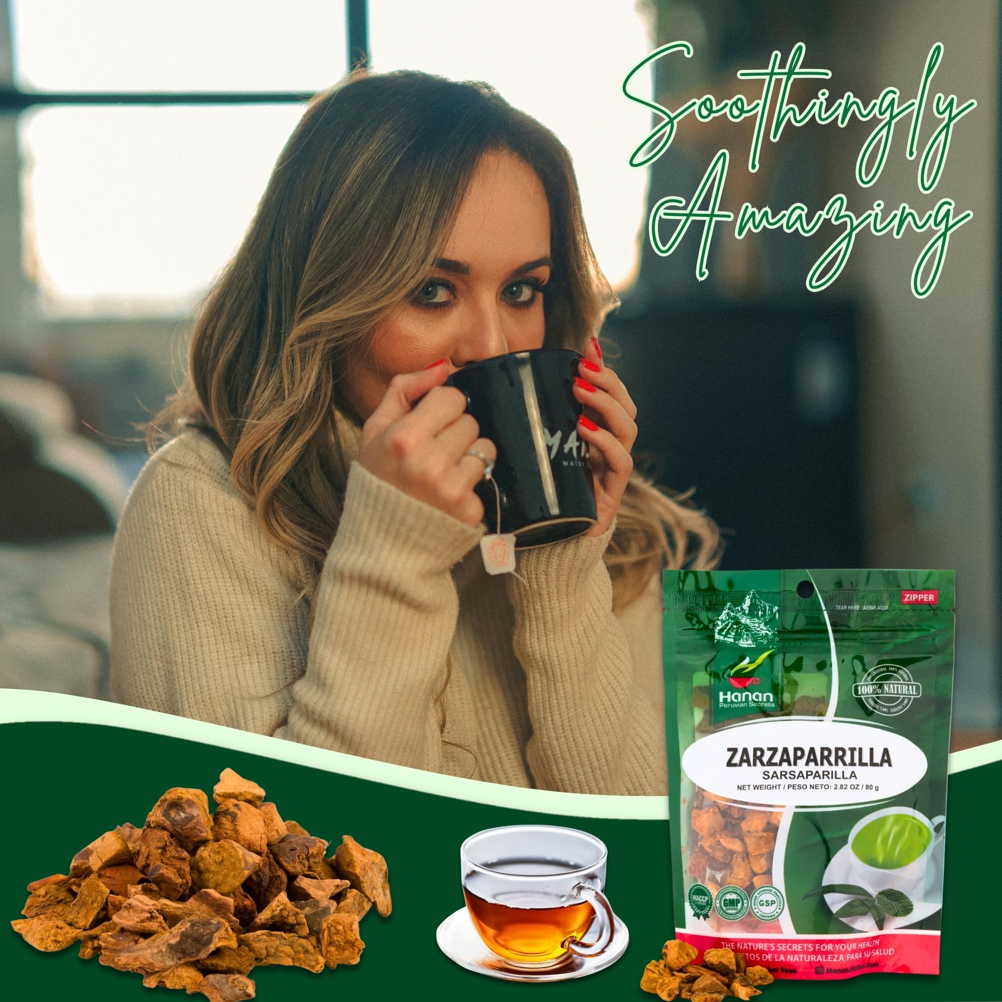 Amazon.com : Hanan Zarzaparrilla Loose Leaf Tea (Sarsaparrilla
