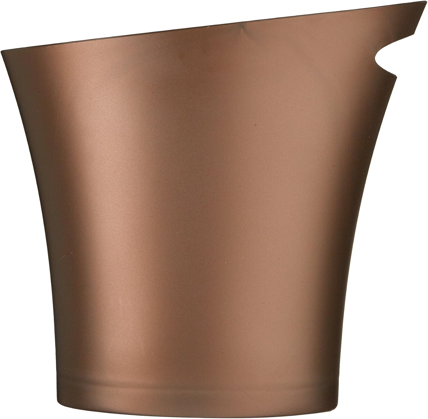 Umbra Skinny Sleek & Stylish Bathroom Trash, Small Garbage Can Wastebasket for Narrow Spaces at Home or Office, 2 Gallon Capacity, Bronze, 3-Pack
