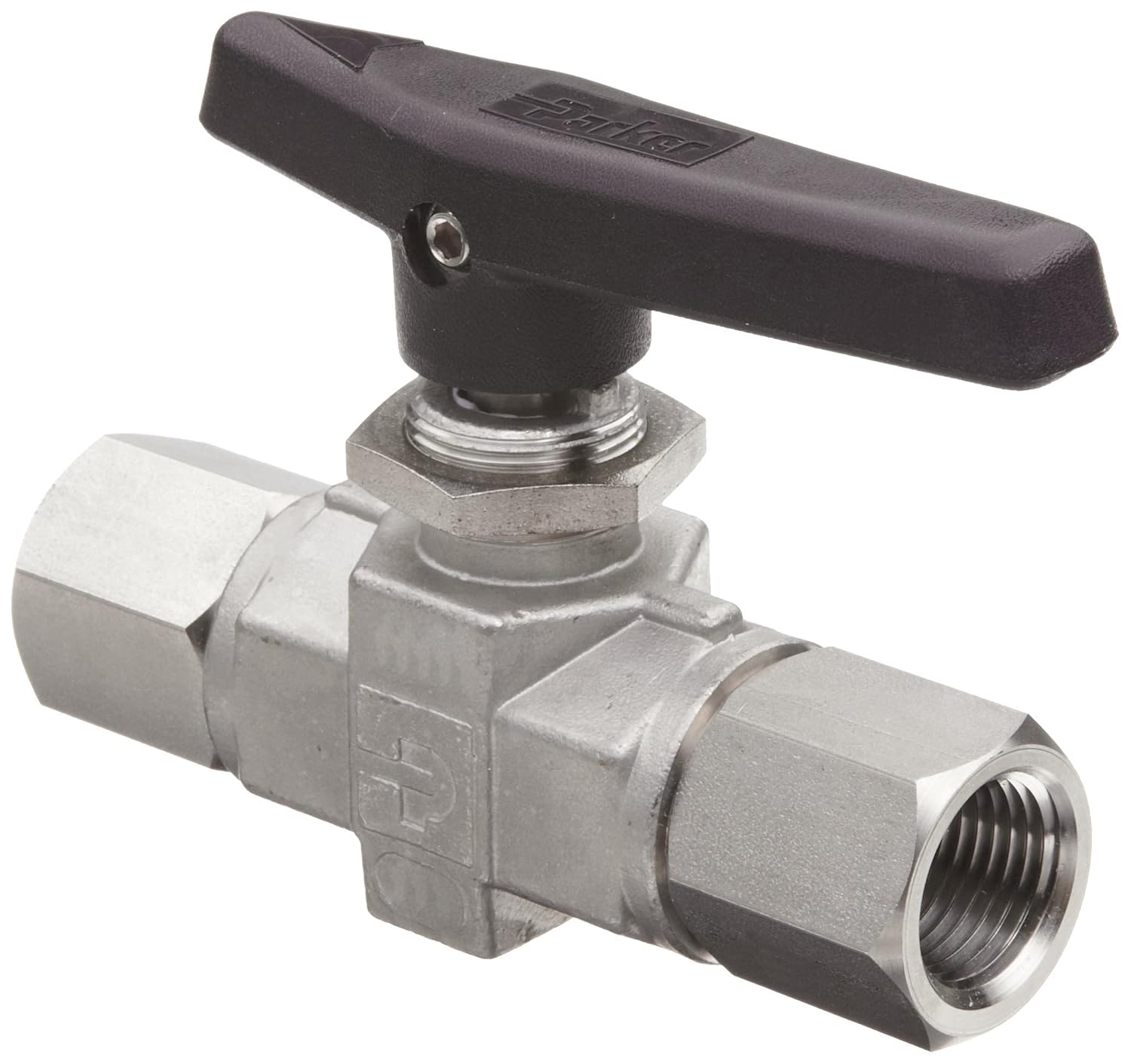 Parker B Series Stainless Steel 316 Ball Valve, Inline, 1/4" NPT Female