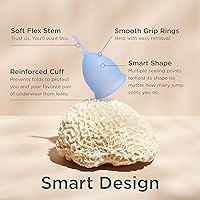 Vista 2 de Saalt Menstrual Cup – Reusable Period Cup – Made for Comfortable, Leak-Free Protection Up to 12 Hours – BPA & Latex Free – Includes Cup & Carry Bag