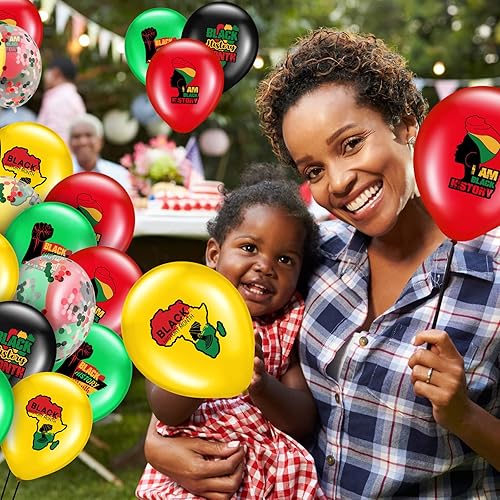 Miniatura 3 de 60 globos negros del mes de la historia, decoración de fiesta, globos de látex de historia negra, globos de decoración de fiesta para celebraciones