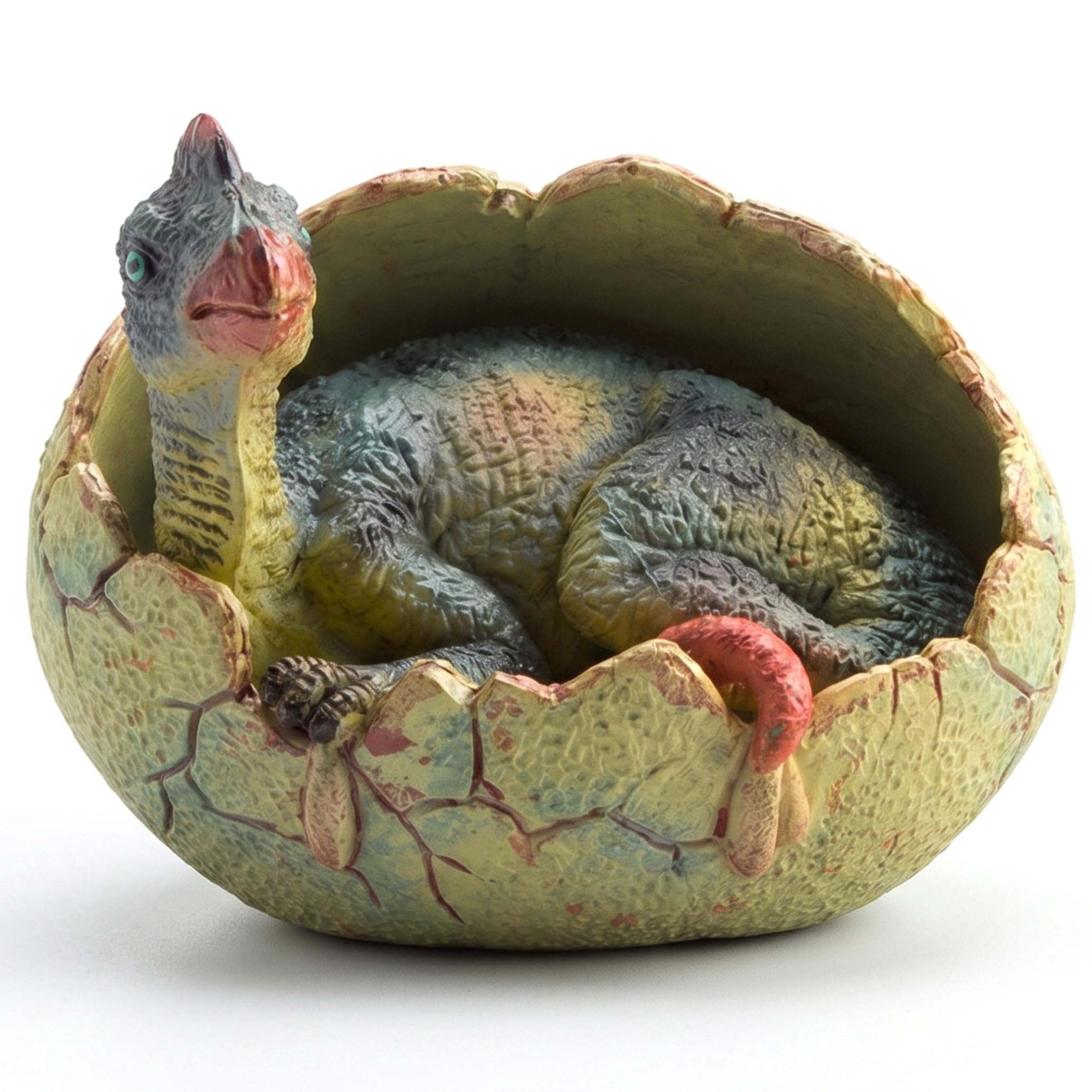 Tsawntd Dinosaur Eggs, Hatching Dinosaur Egg Set - Oviraptor Hatchling & Figure, Desktop Decor Ornament (pvc)