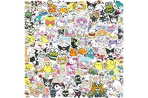 100 Pcs Calico Critters Stickers: Adorable Kawaii Anime Vinyl Stickers for Kids and Adults
