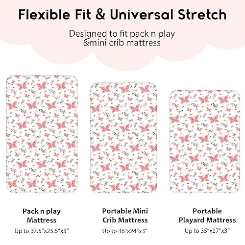 Miniatura 17 de Yoofoss Sábanas para cuna de bebé para niños y niñas, paquete de 2 sábanas bajeras para cuna estándar y colchón de niño pequeño, sábana de Panda