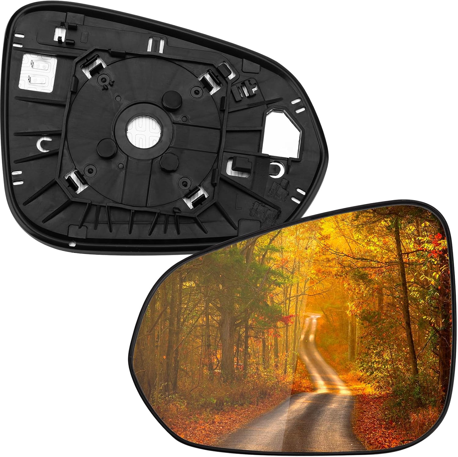 Driver Side Mirror Replacement for Lexus RX350, RX450h 2016-2021, NX200t 2015-2017, NX300 2018-2021, NX300h 2015-2021 - Left Side Mirror Glass, Rear View Mirrors Glass with Power Heated