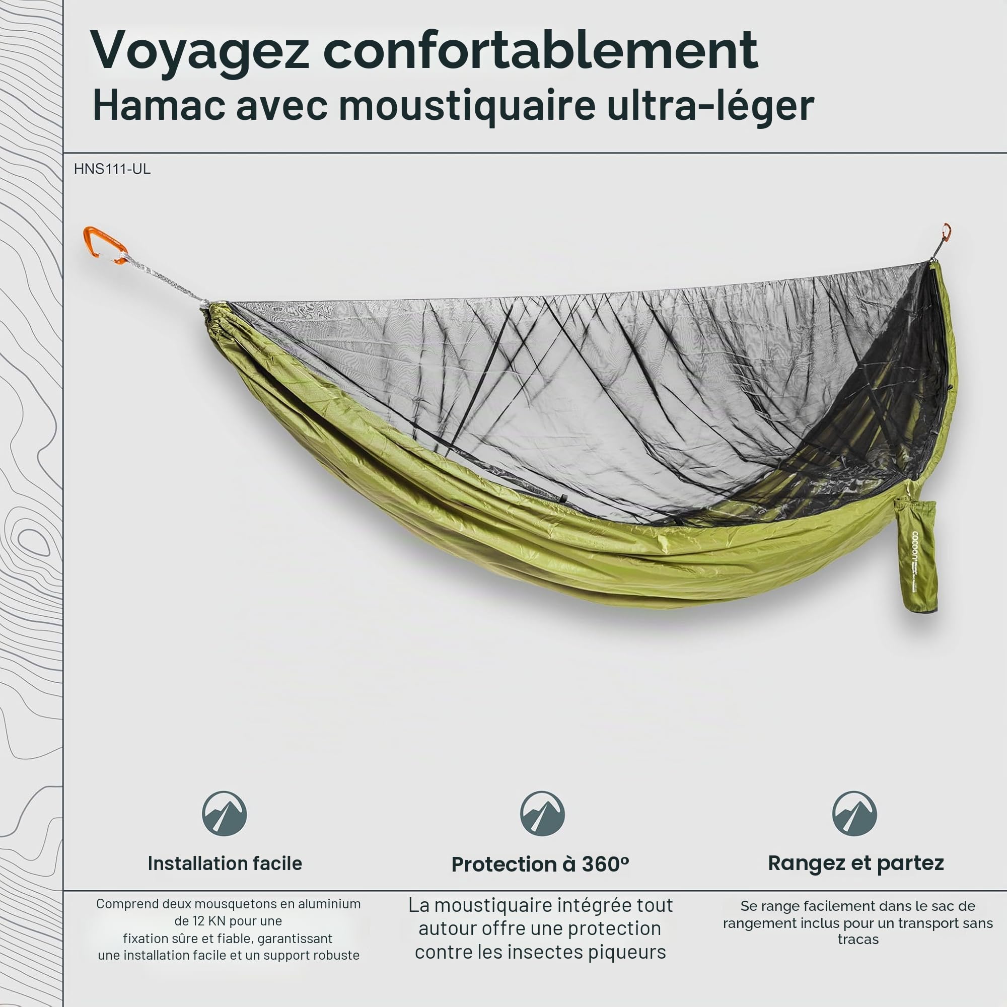 Ultralight Mosquito Net Hammock - Hamac