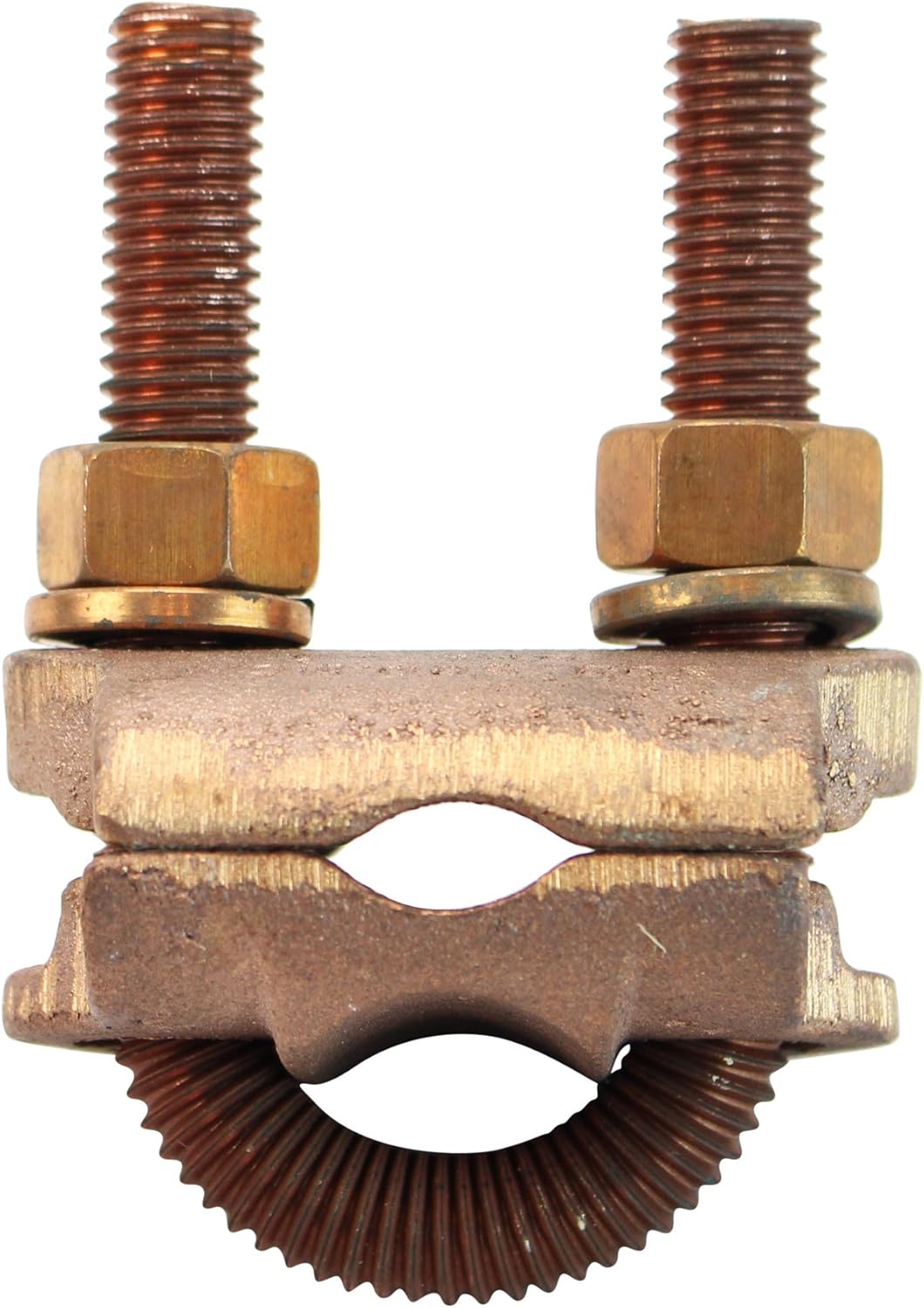 GPL 7 Bronze Ground Clamp Connector 1/2 U-Bolt Threaded Silicon Bronze