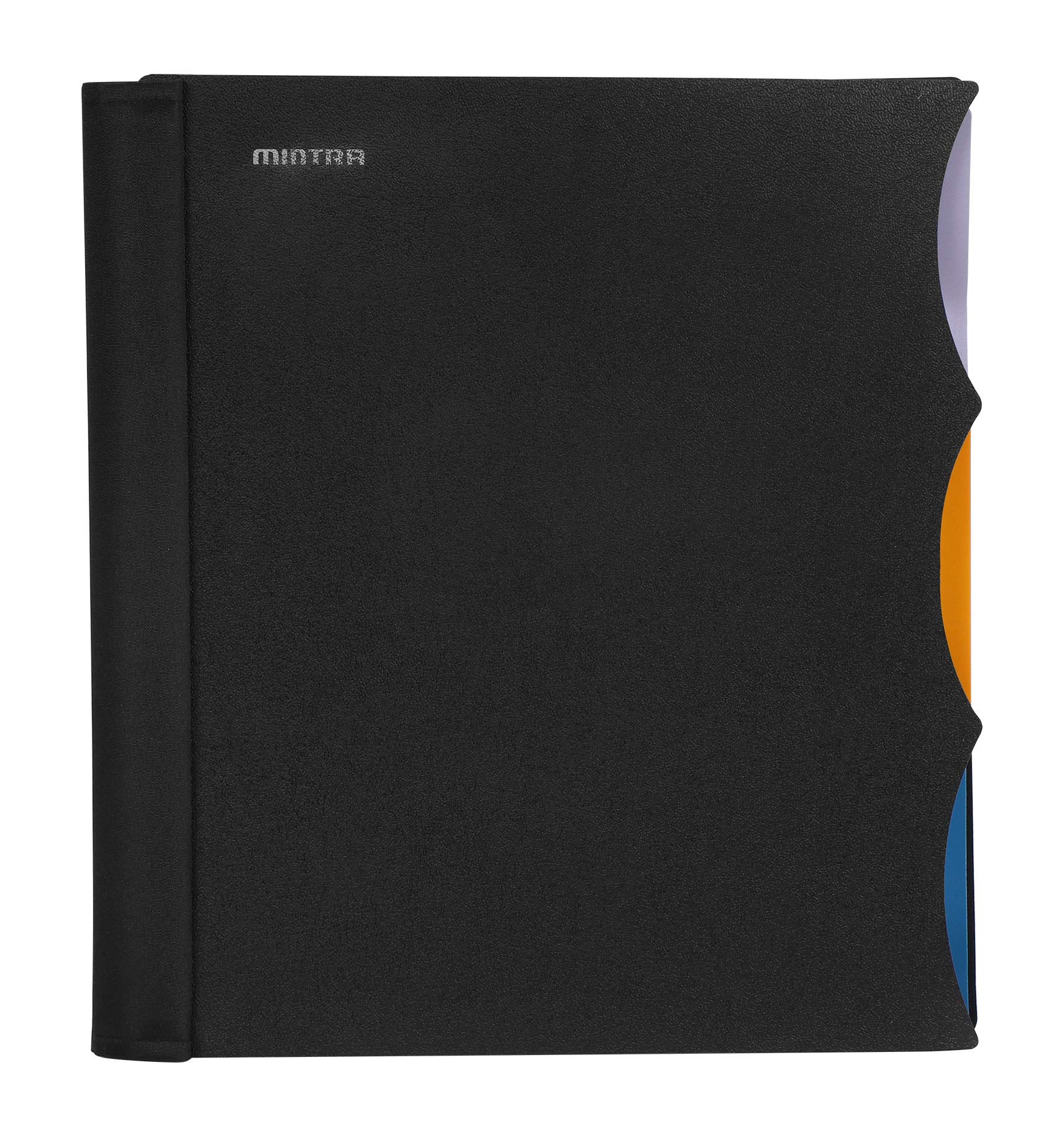 Mintra Office Durable PREMIUM Spiral Notebook, ((Black, 3 Subject, 8.5in x 11in)), Fabric Covered Coils, No Snags, Removable Adjustable Pocket Dividers, Ruler, Organization, Customizable