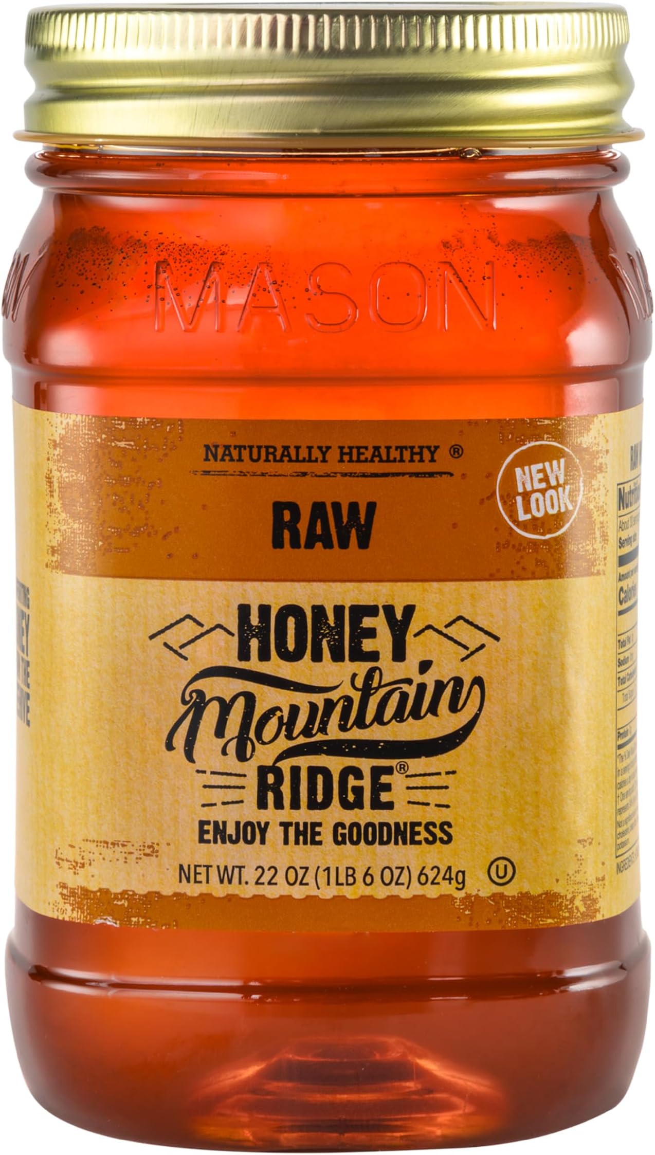 Mountain Ridge Honey, Pure Raw Honey, 22 Ounces