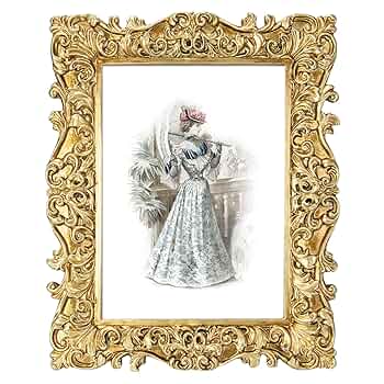 * vintage frame ୨୧ リボン飾り ヴィンテージフレーム Amazon.com - GUOER 5x7 Picture Frames Vintage Photo Frame