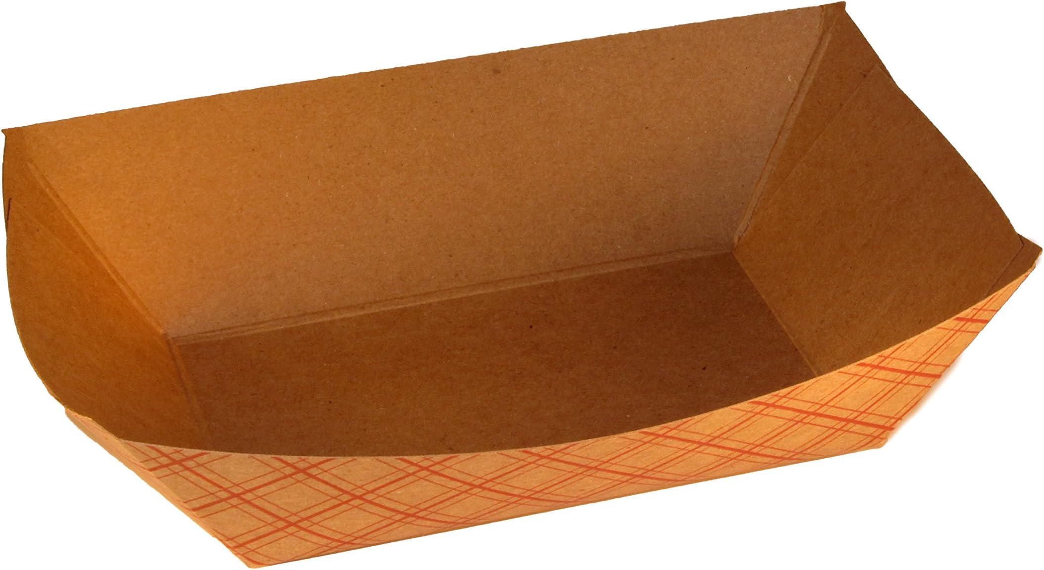 Specialty Quality Packaging 6153 Food Tray, 300, Kraft Plaid (Pack of 500)