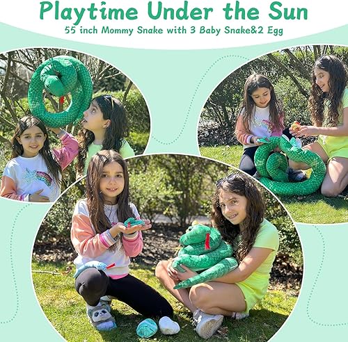 Vista 99 de Muiteiur Animal de peluche de tortuga marina, suave juguete de peluche con 3 bebés, vida marina de peluche azul para niños y niñas (azul)